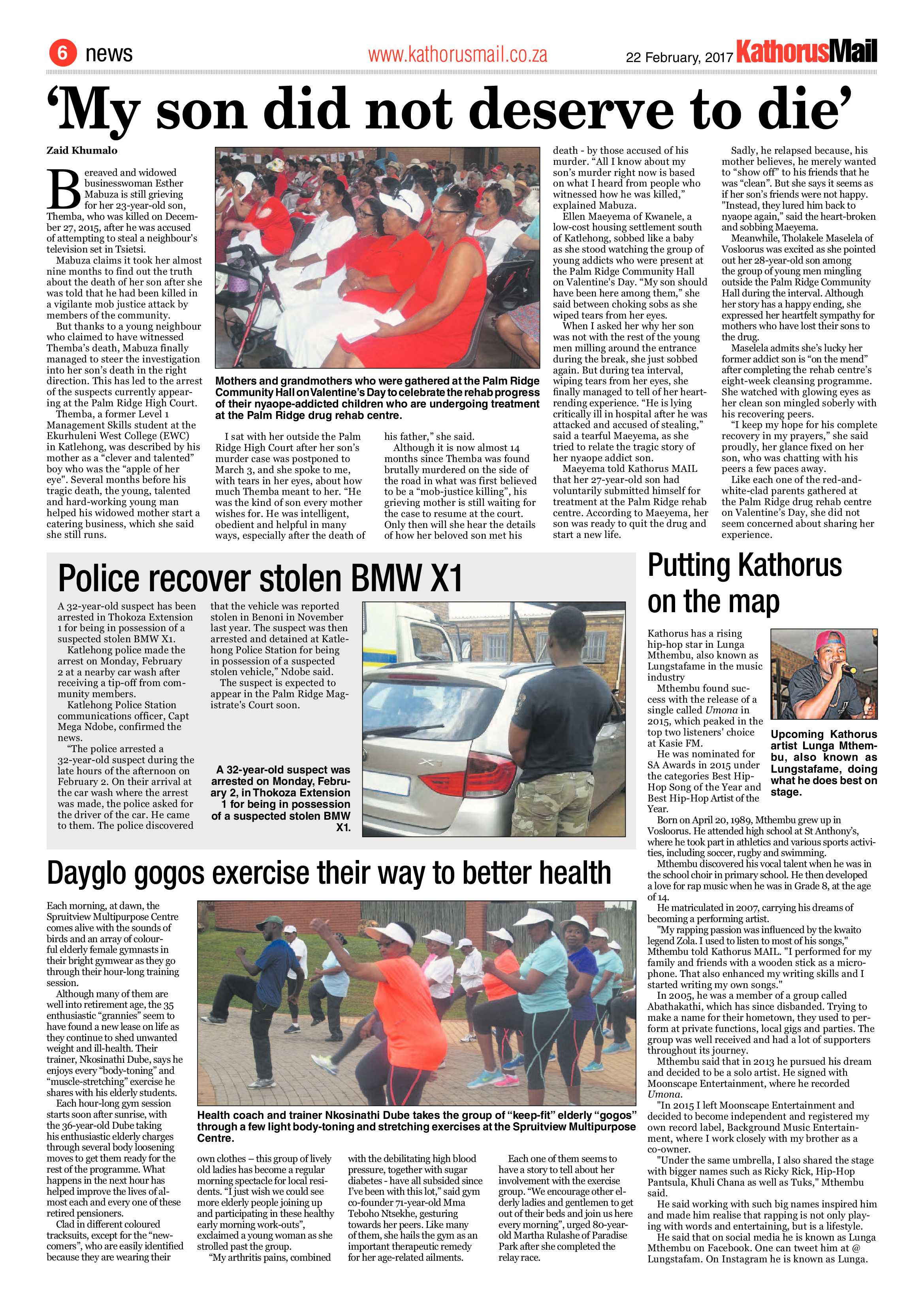 Kathorus Mail 22 February 2017 page 6