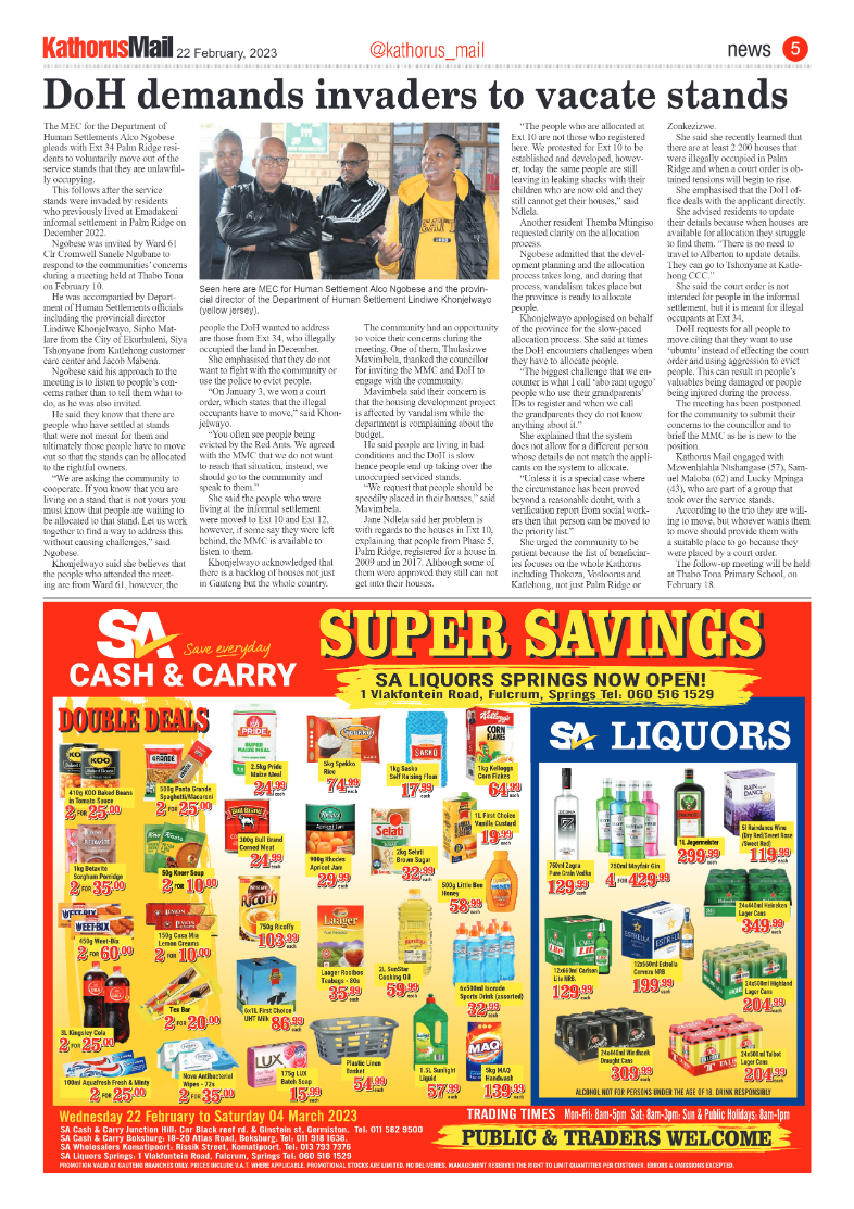 Kathorus Mail 22 February 2023 page 5