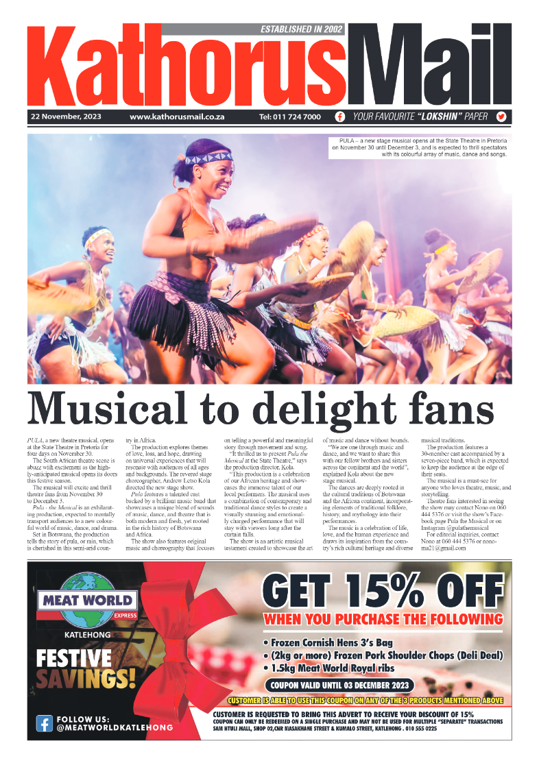 Kathorus Mail 22 November 2023 page 1