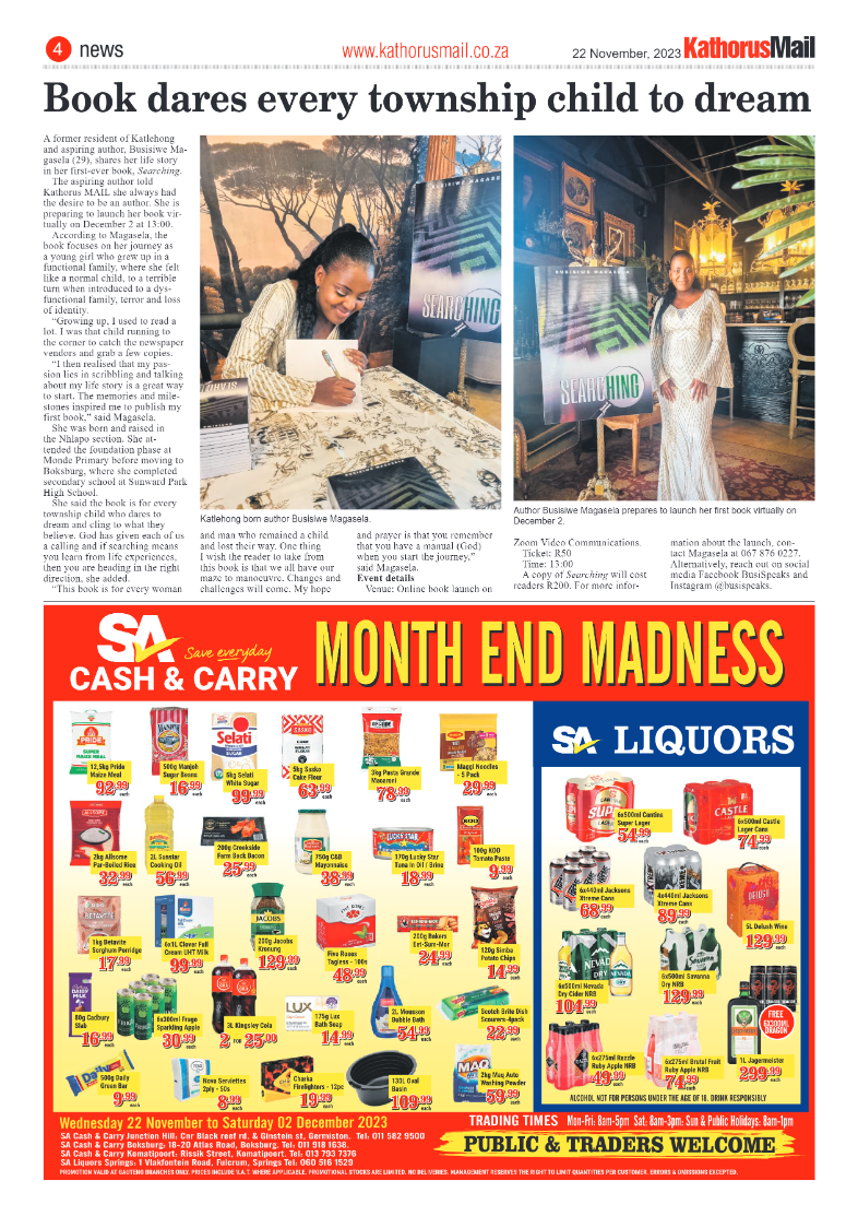 Kathorus Mail 22 November 2023 page 4