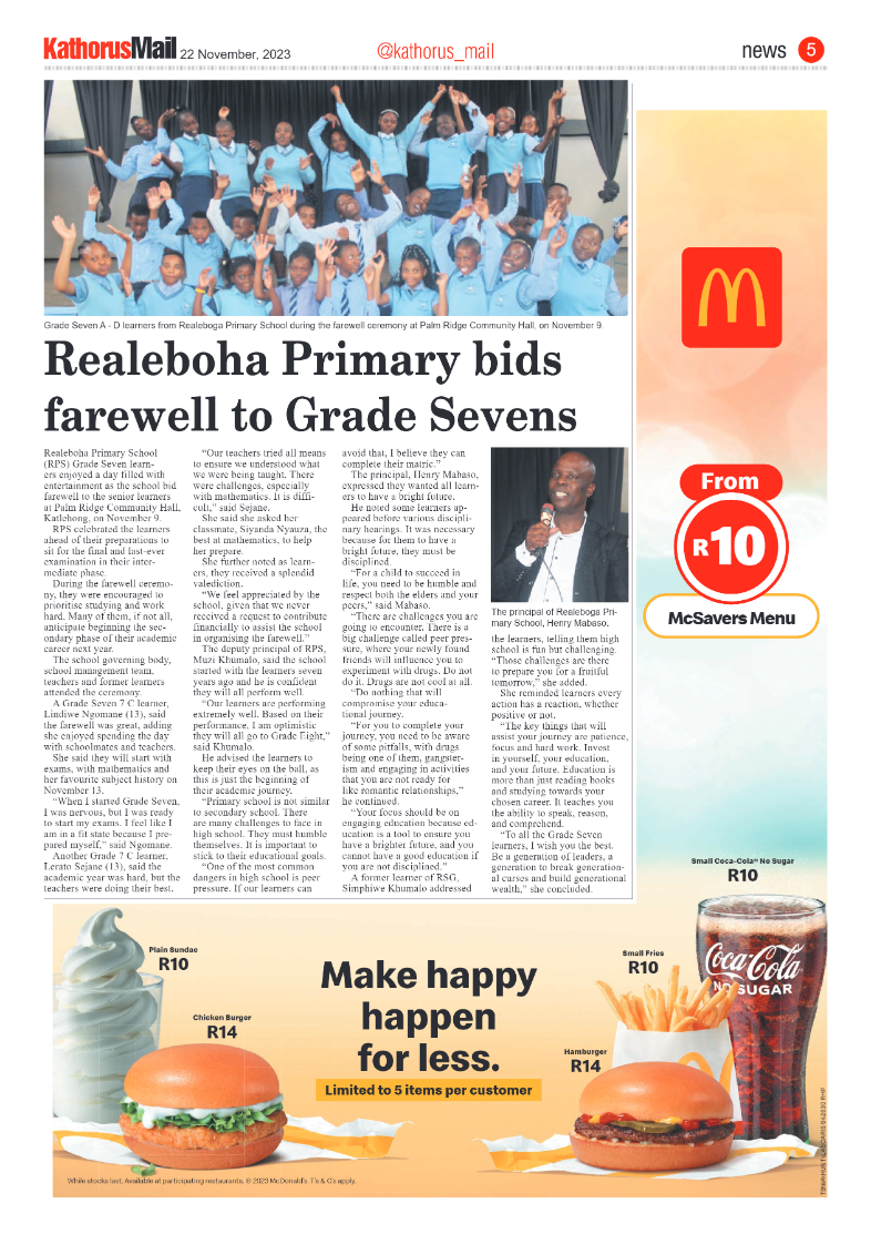 Kathorus Mail 22 November 2023 page 5