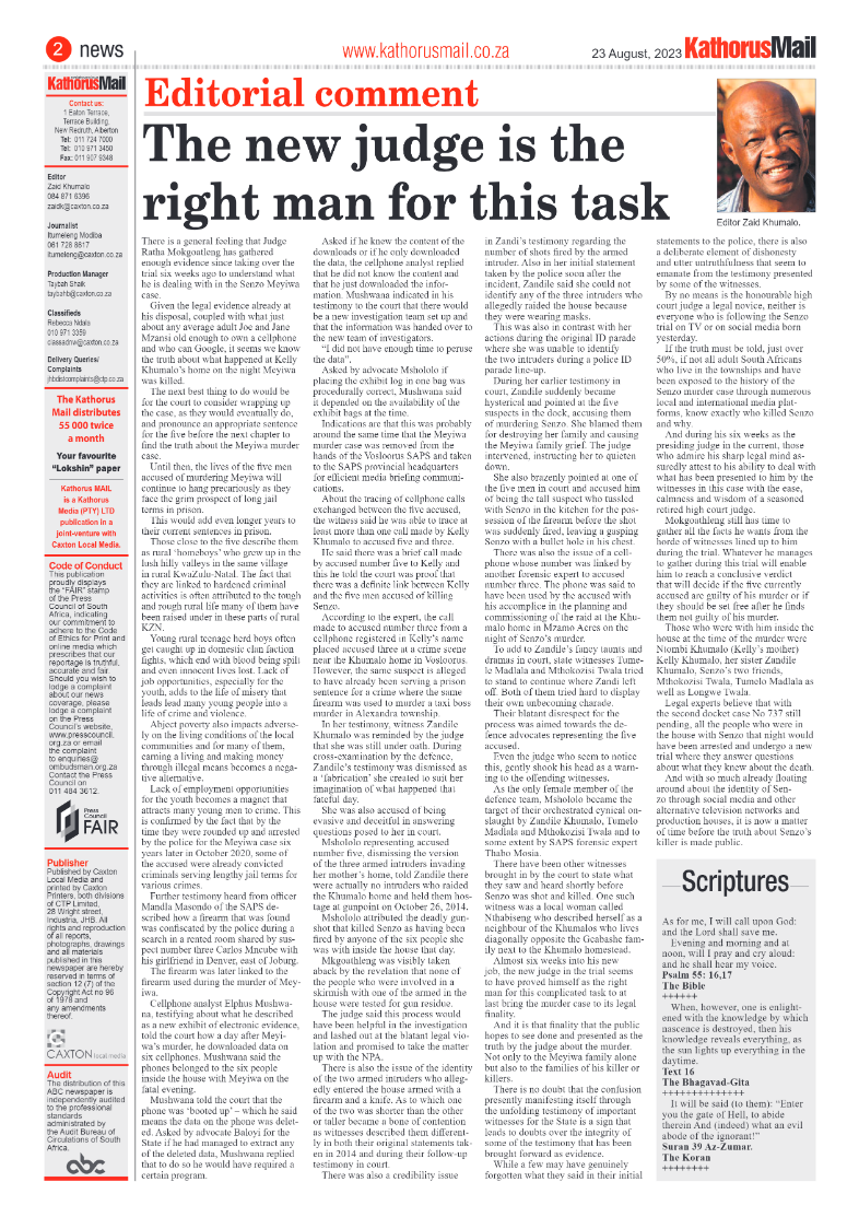 Kathorus Mail 23 August 2023 page 2