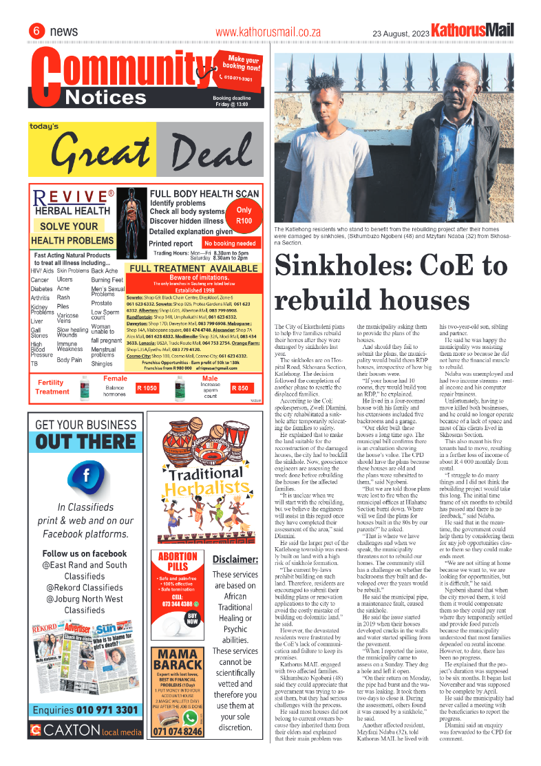 Kathorus Mail 23 August 2023 page 6