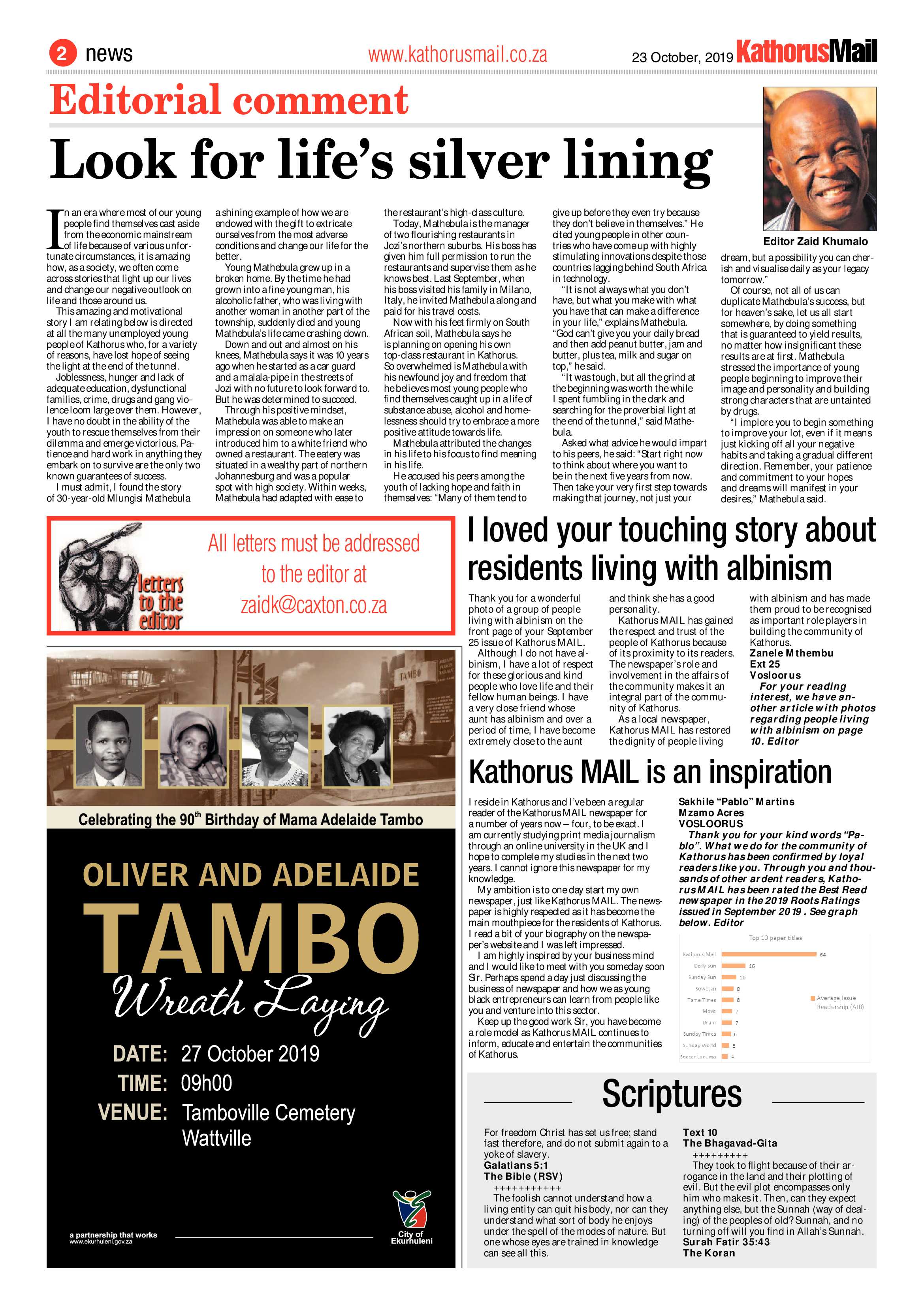 Kathorus Mail 23 October 2019 page 2