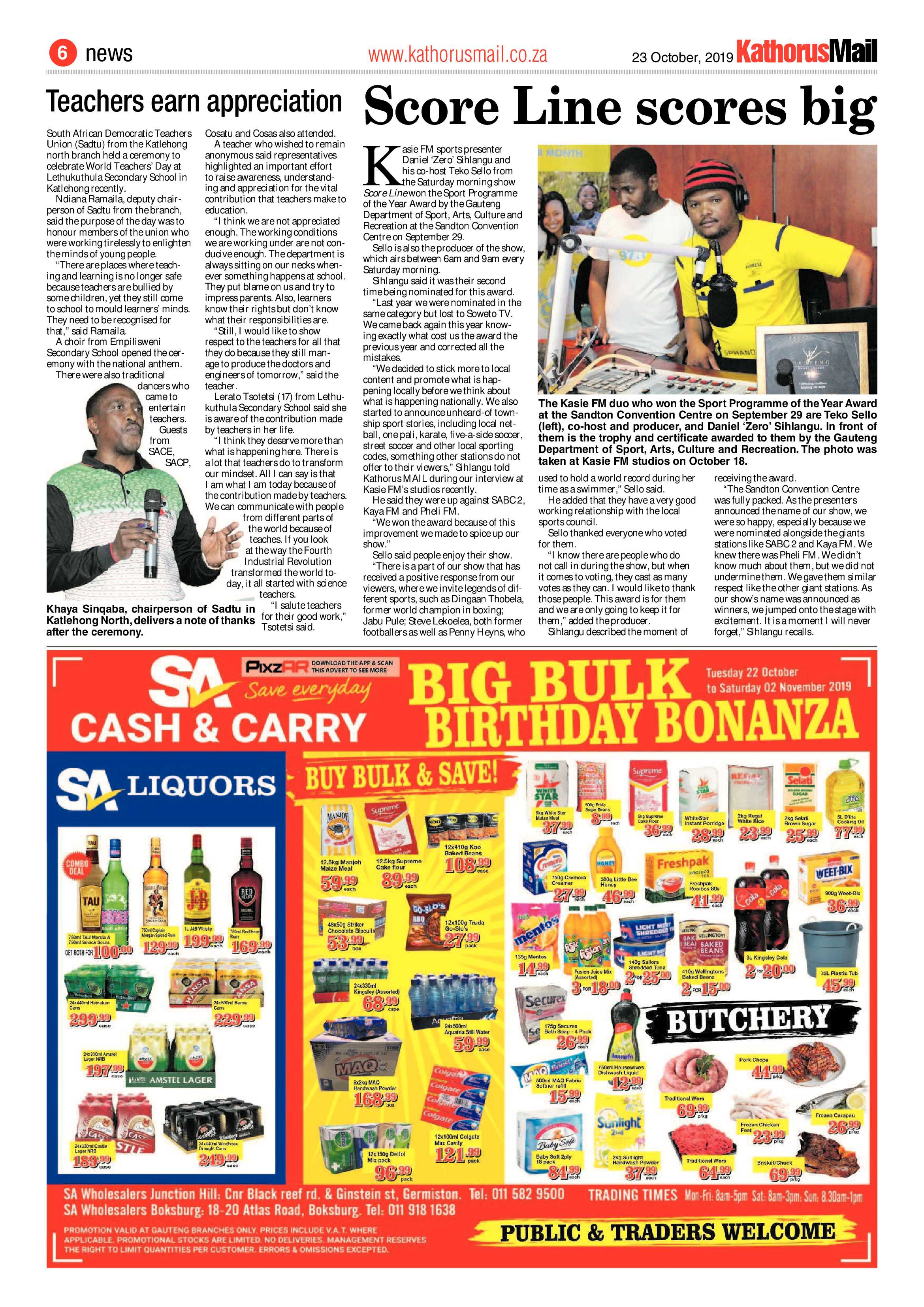 Kathorus Mail 23 October 2019 page 6