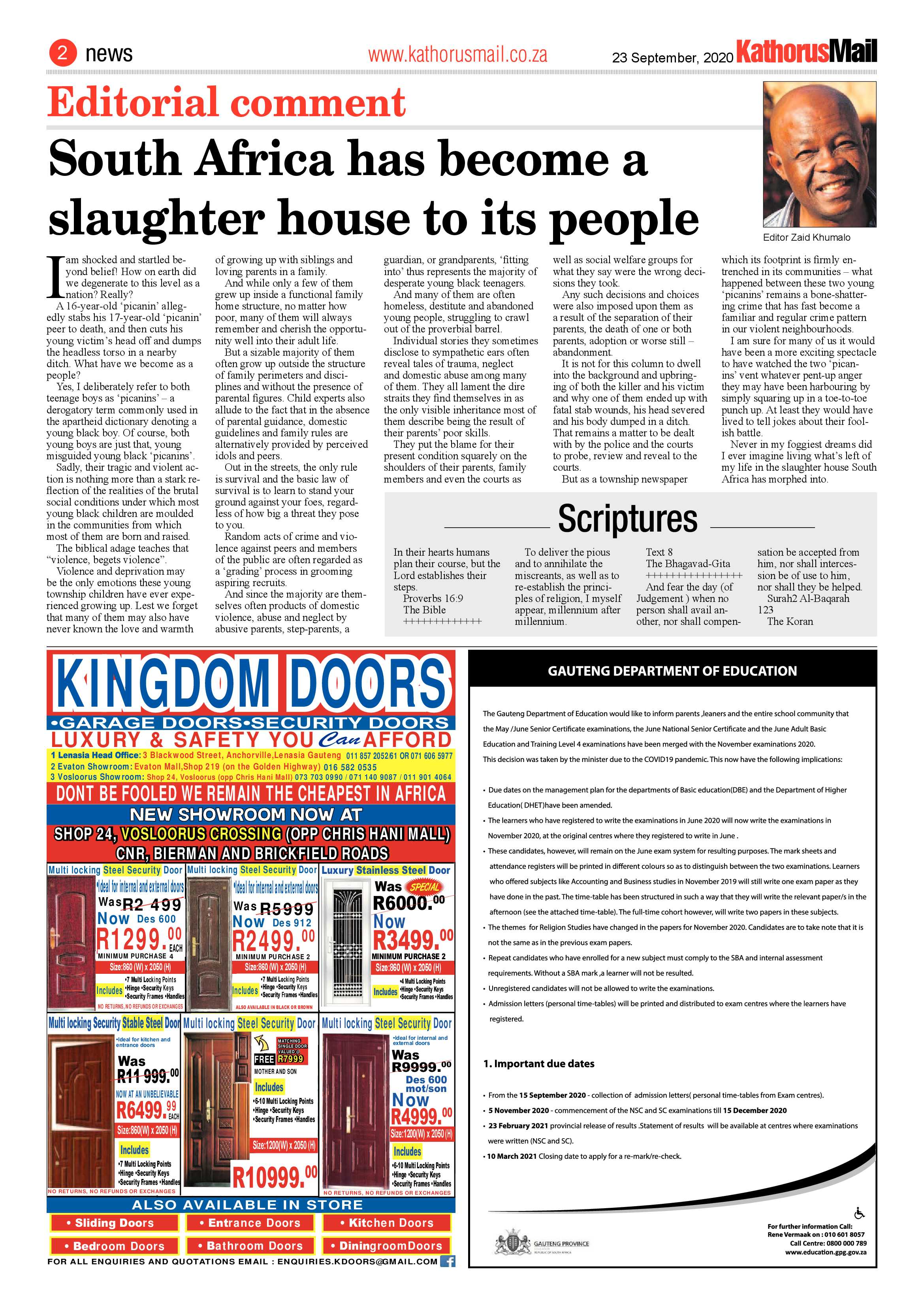 Kathorus Mail 23 September 2020 page 2