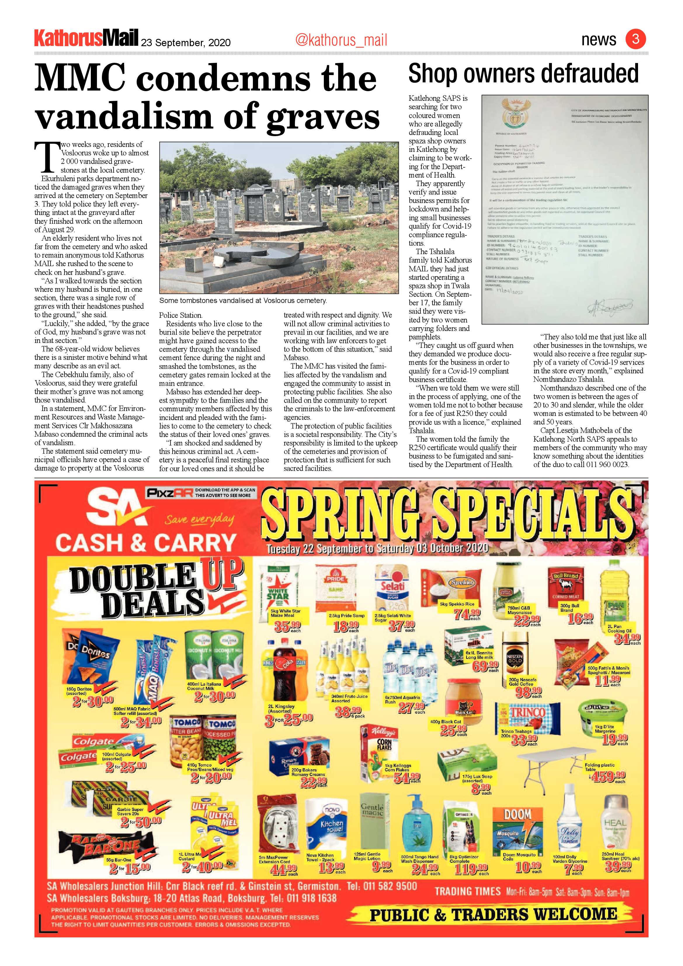 Kathorus Mail 23 September 2020 page 3