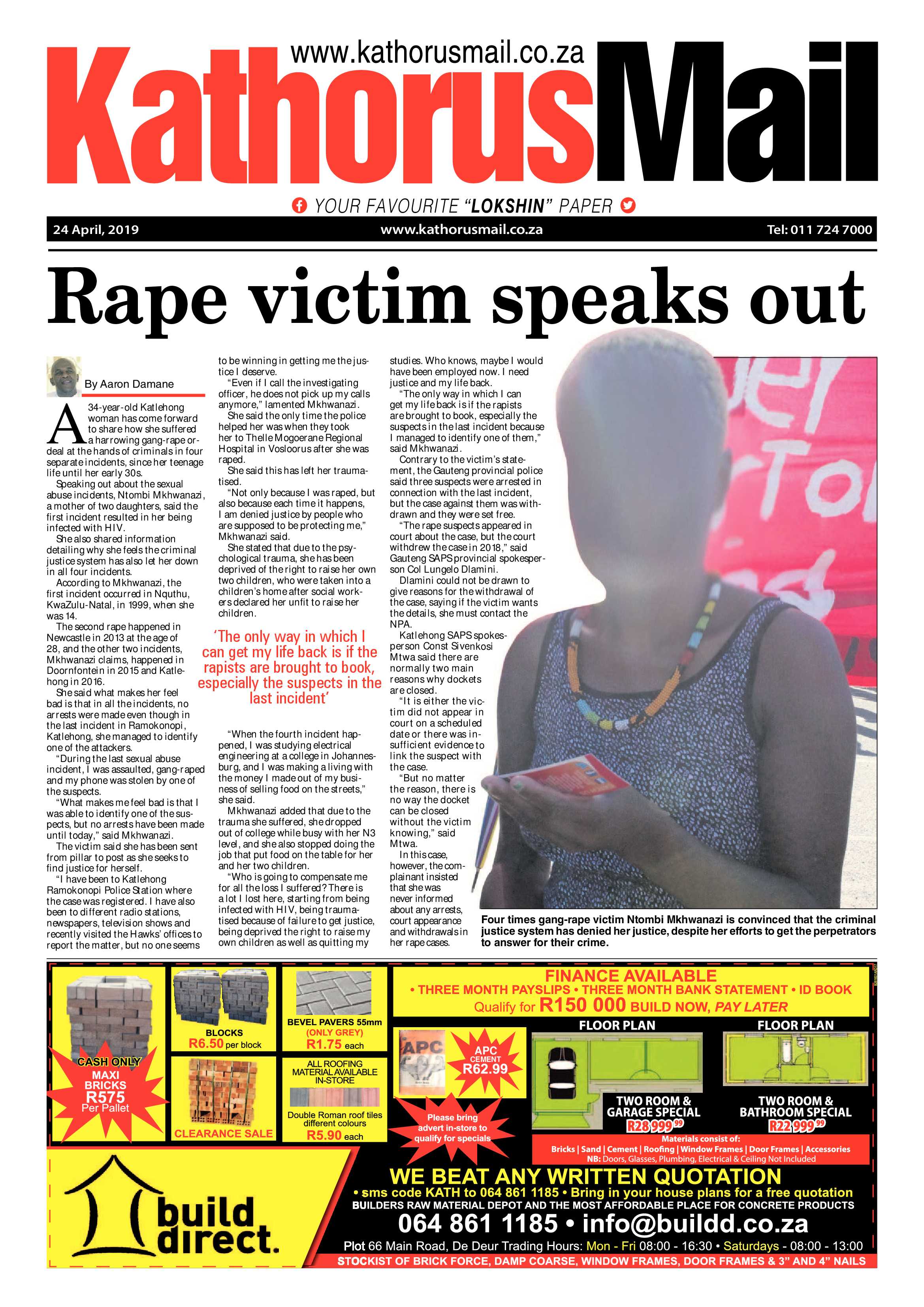Kathorus Mail 24 April 2019 page 1