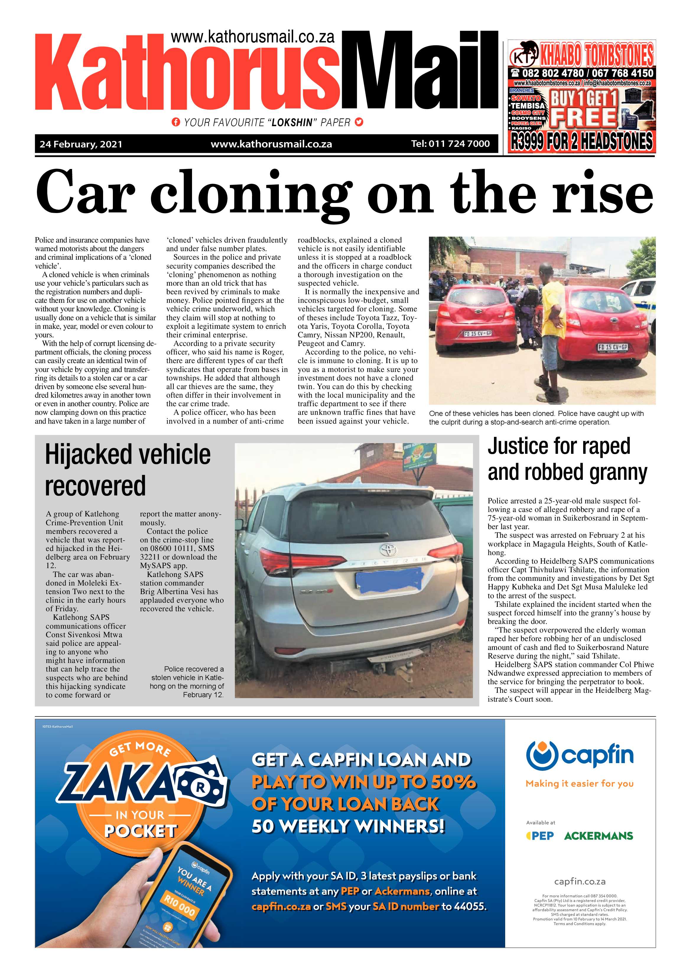 Kathorus Mail 24 February 2021 page 1