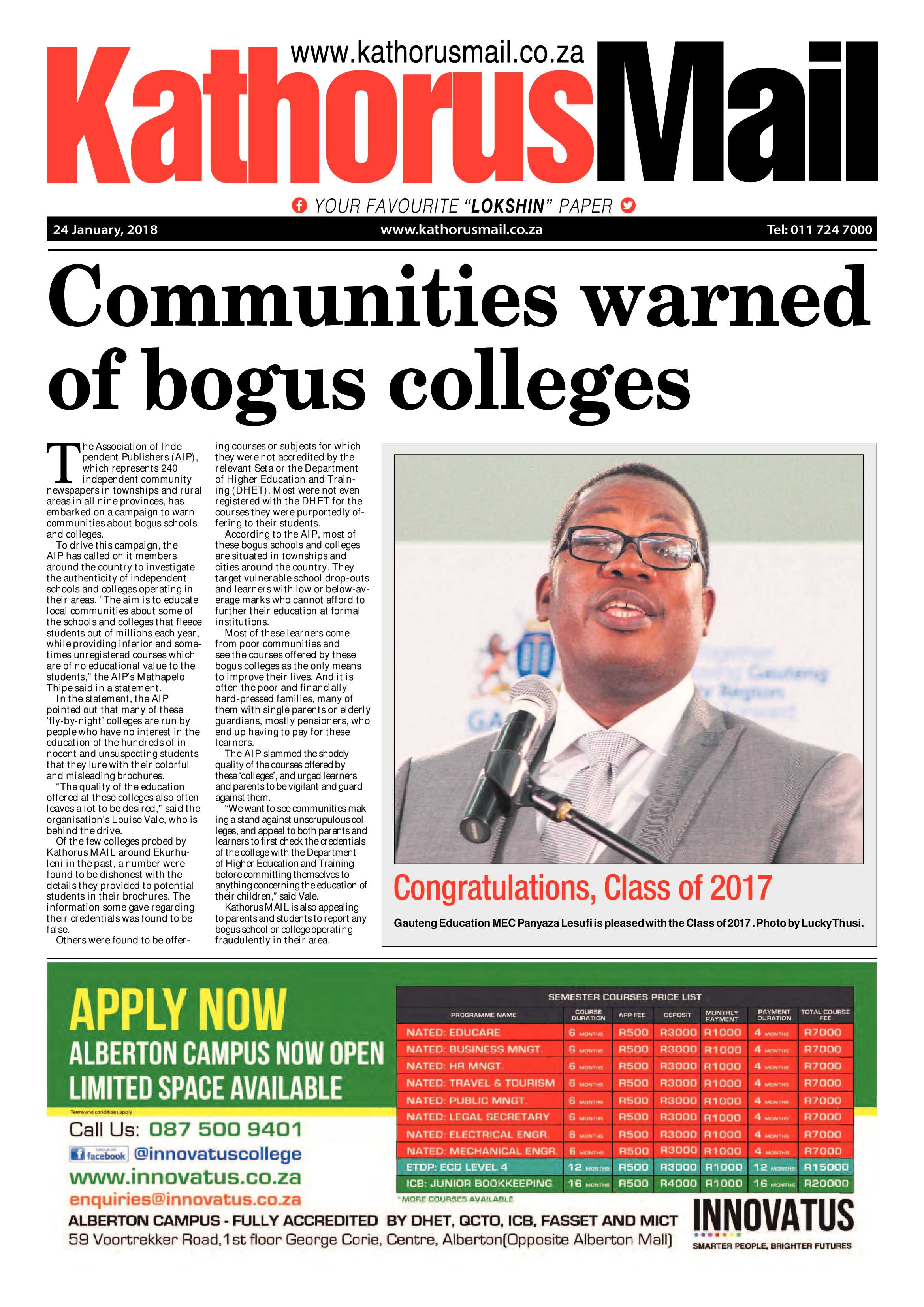 Kathorus Mail 24 January 2018 page 3