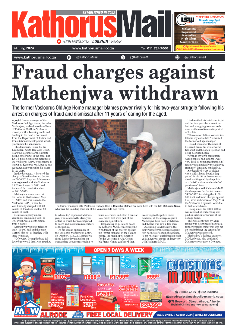 Kathorus Mail 24 July 2024 page 1