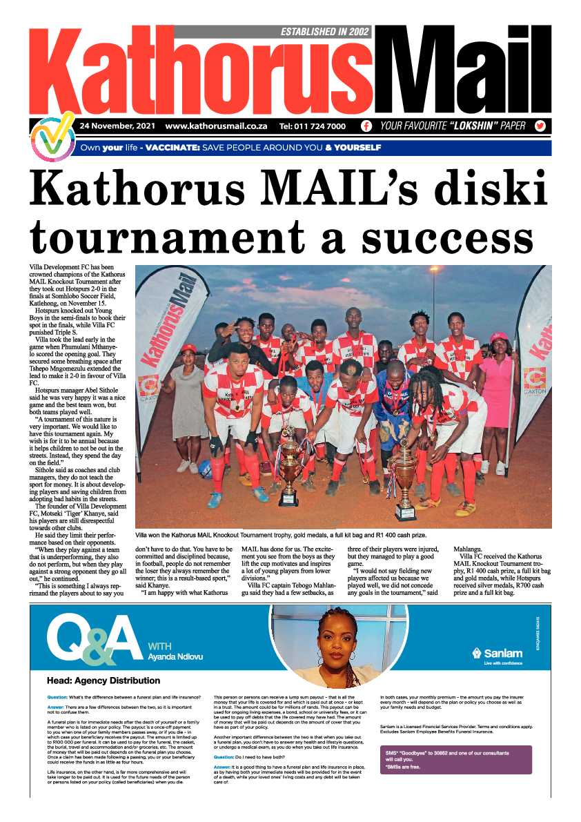 Kathorus Mail 24 November 2021 page 1