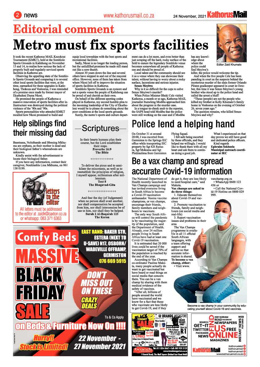 Kathorus Mail 24 November 2021 page 2