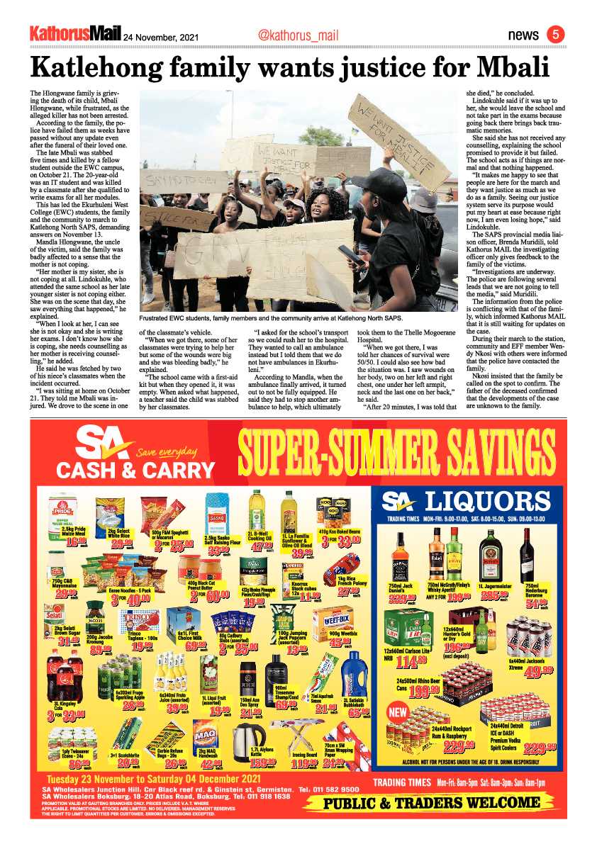 Kathorus Mail 24 November 2021 page 5