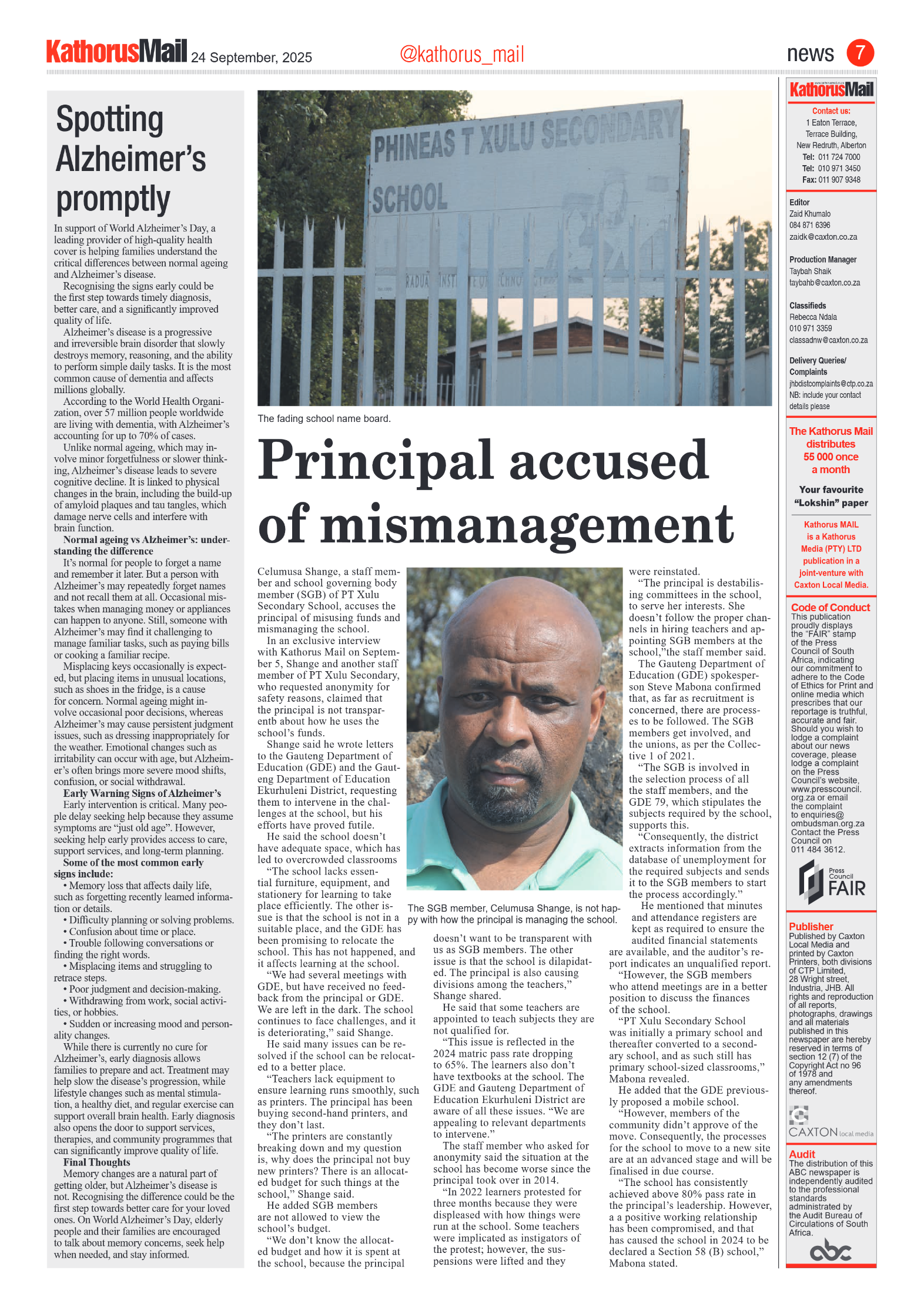 Kathorus Mail 24 September 2025 page 7