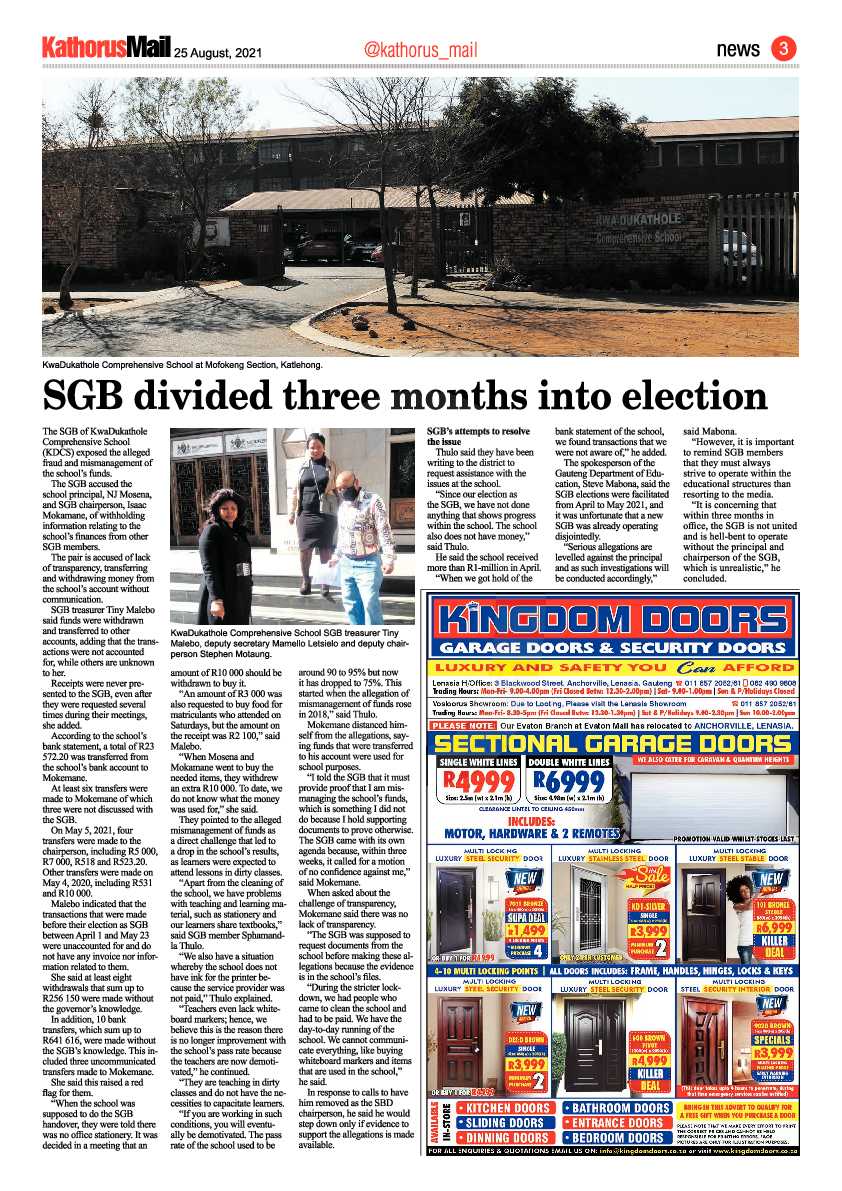 Kathorus Mail 25 August 2021 page 3