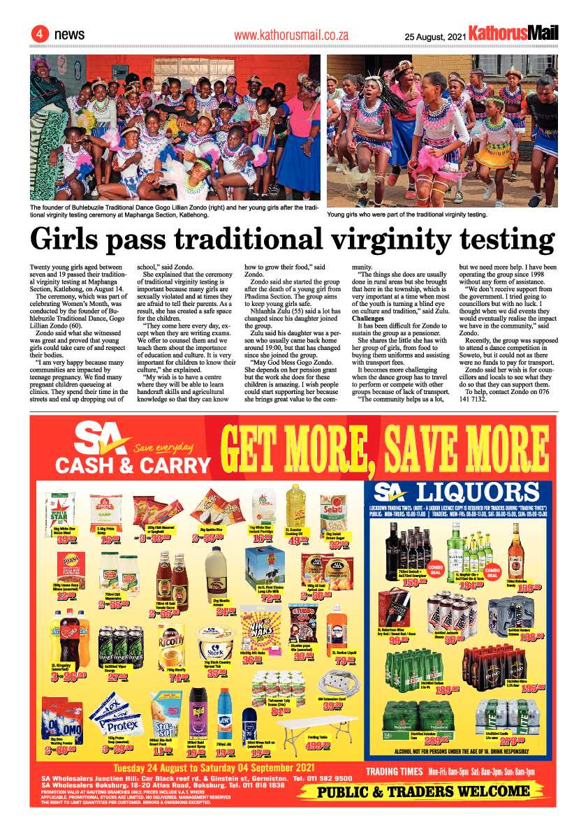 Kathorus Mail 25 August 2021 page 4