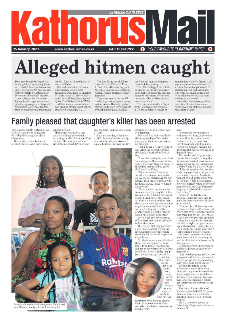 Kathorus Mail 25 January 2023 page 1