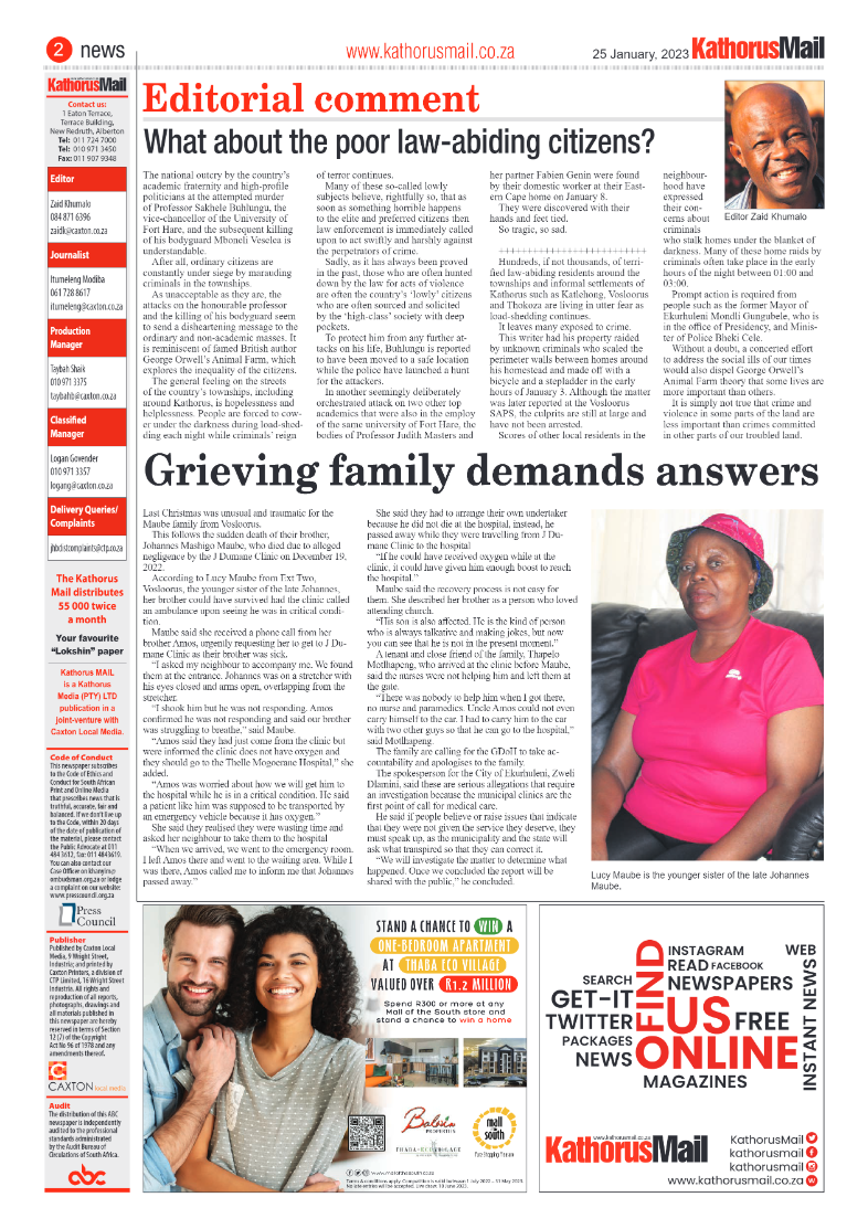 Kathorus Mail 25 January 2023 page 2
