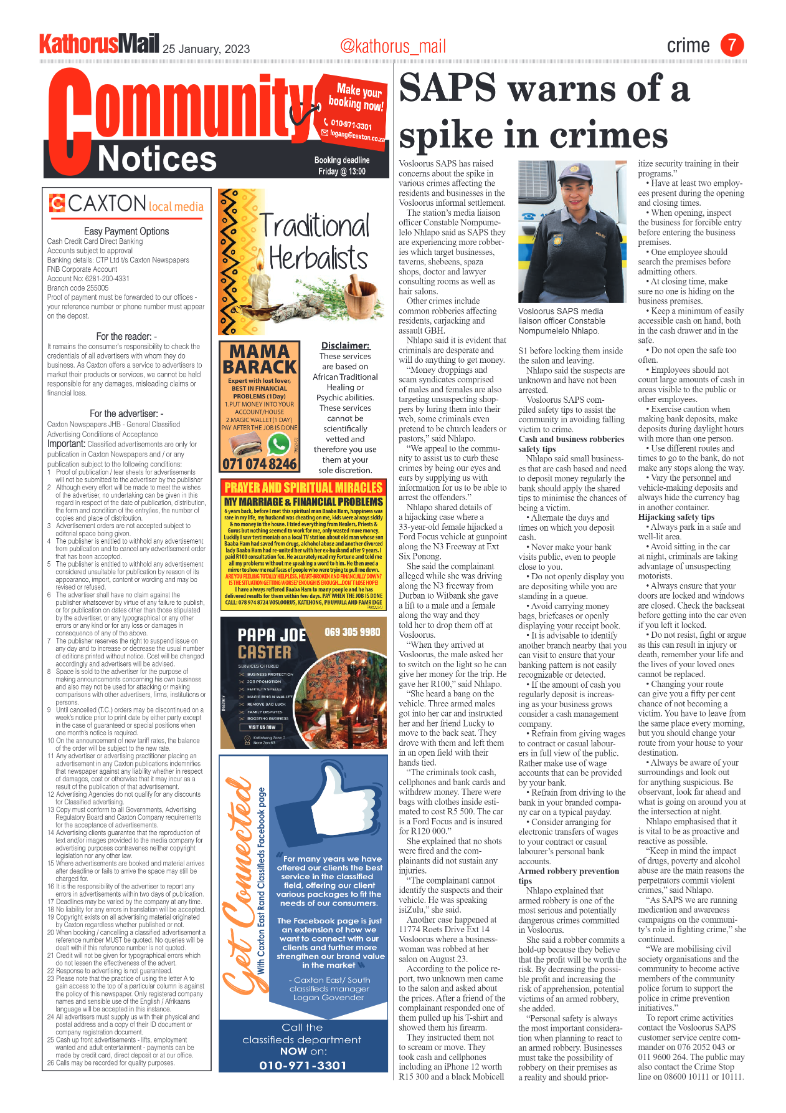Kathorus Mail 25 January 2023 page 7