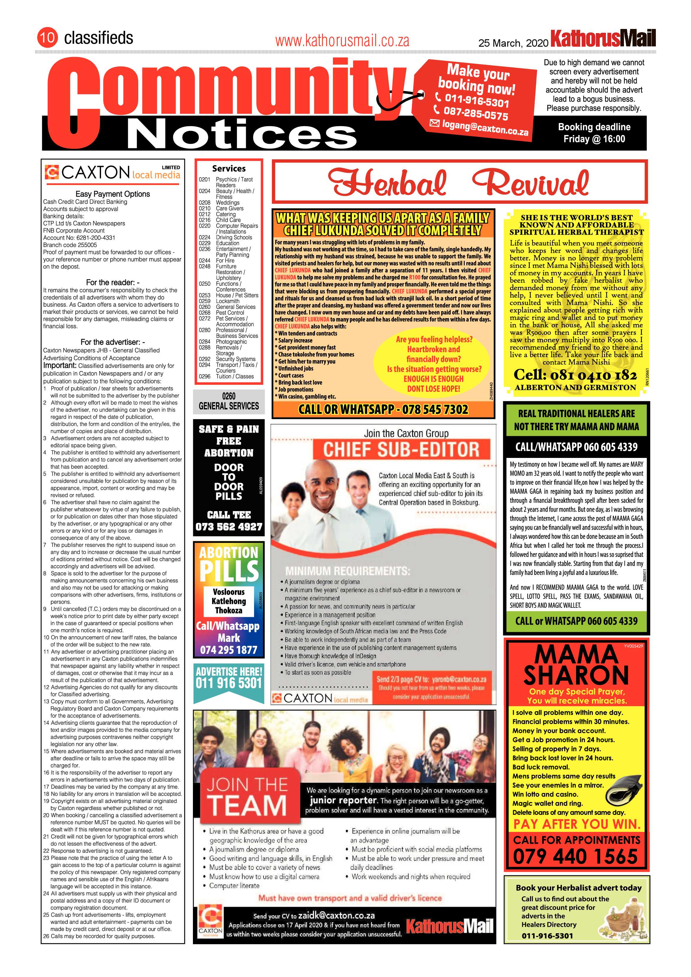 Kathorus Mail 25 March 2020 page 10