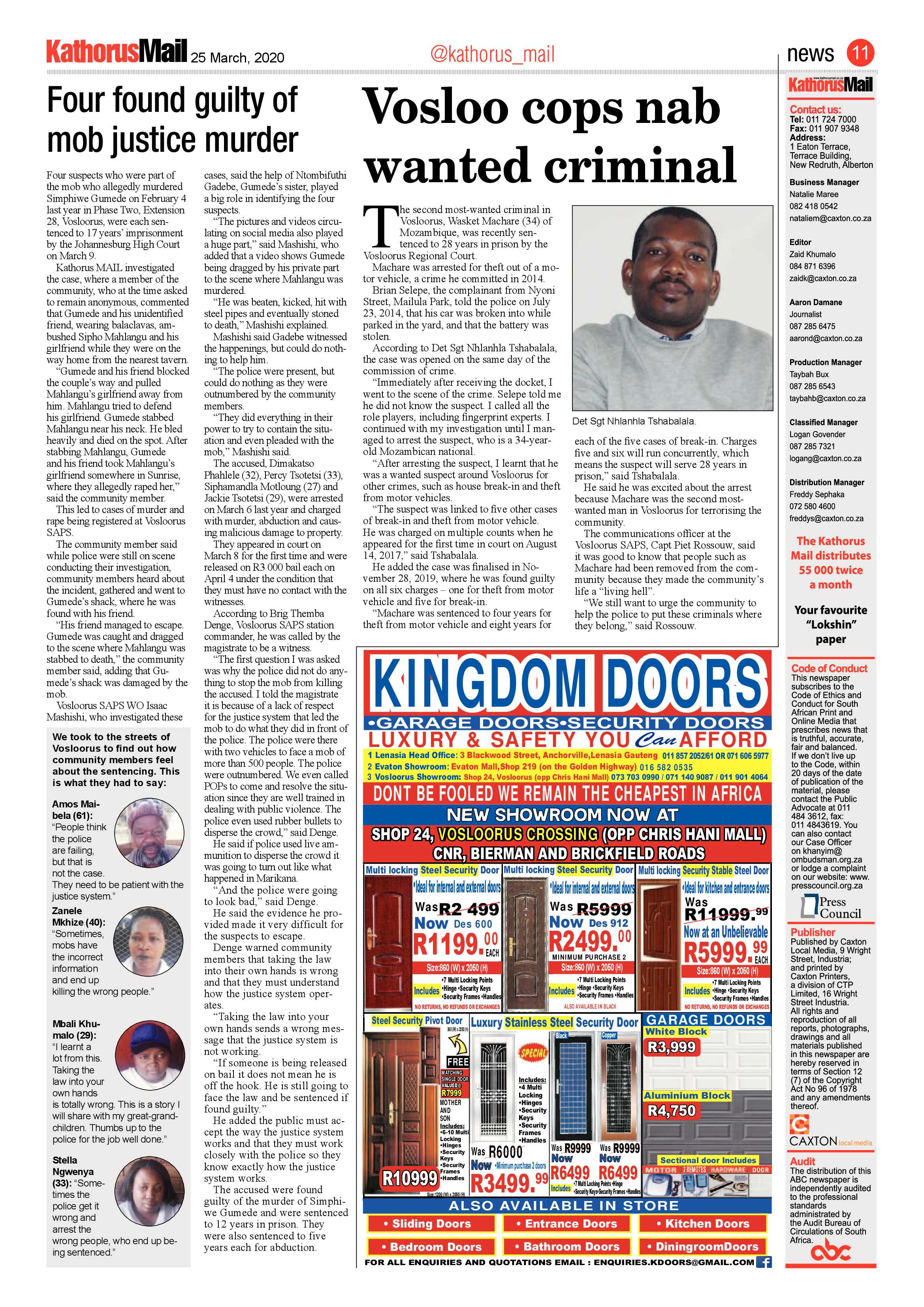 Kathorus Mail 25 March 2020 page 11