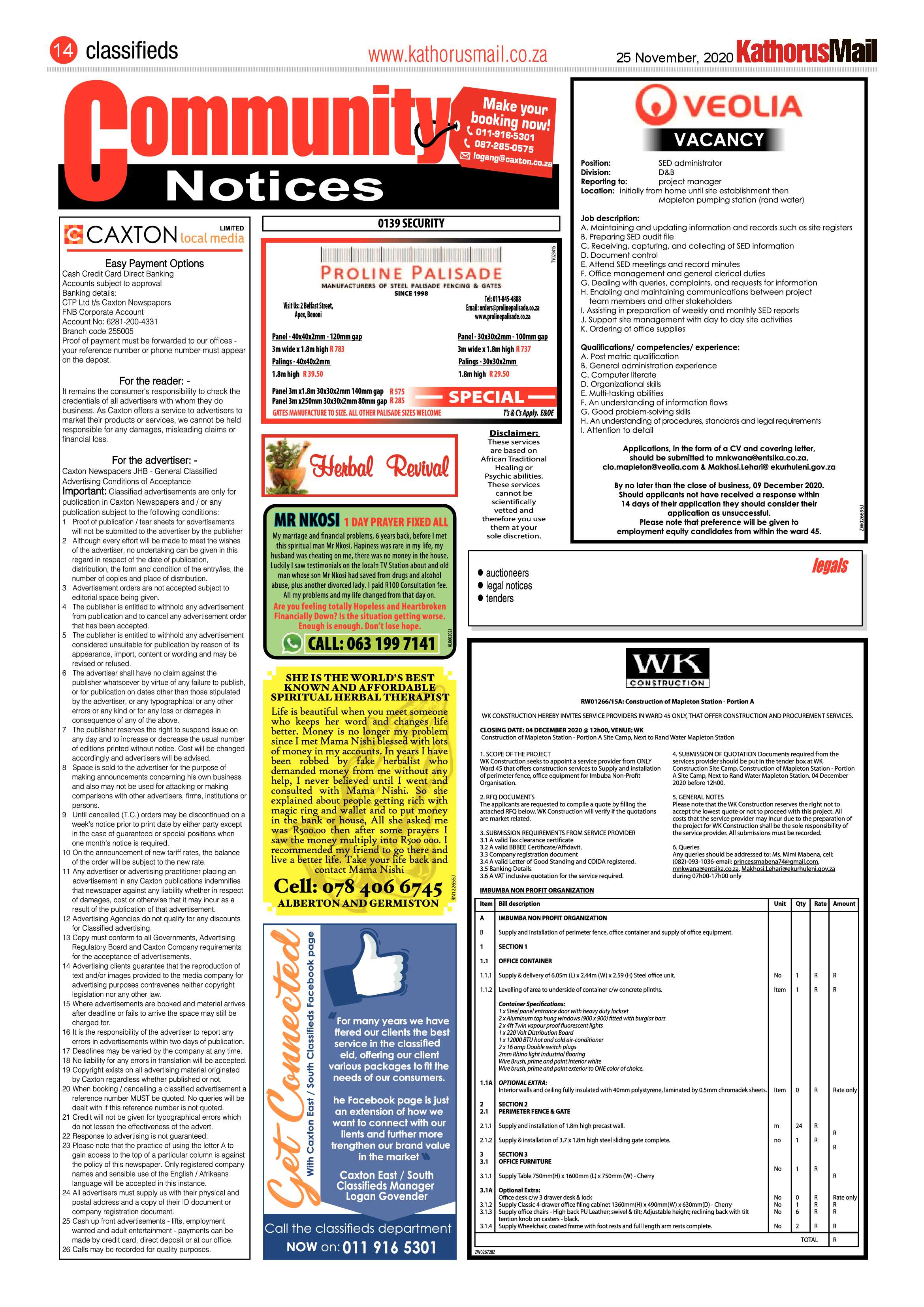 Kathorus Mail 25 November 2020 page 14