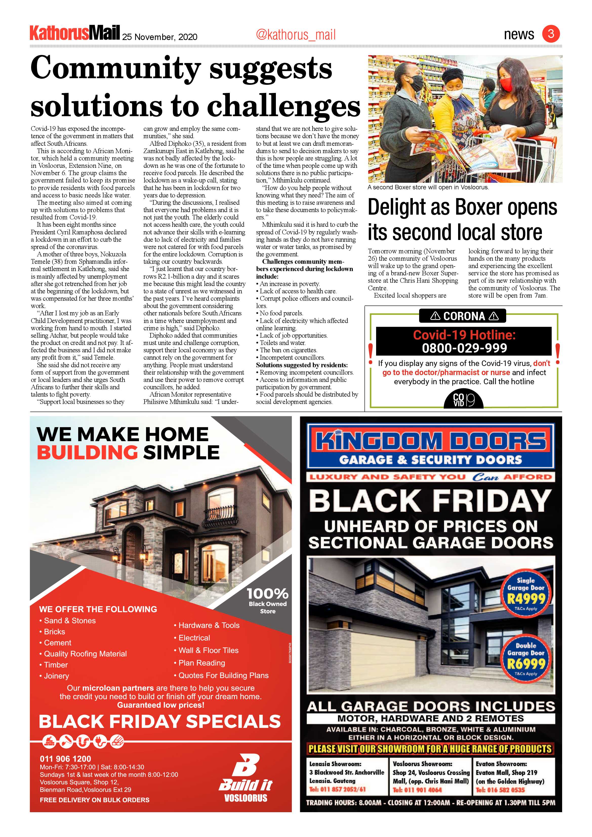 Kathorus Mail 25 November 2020 page 3