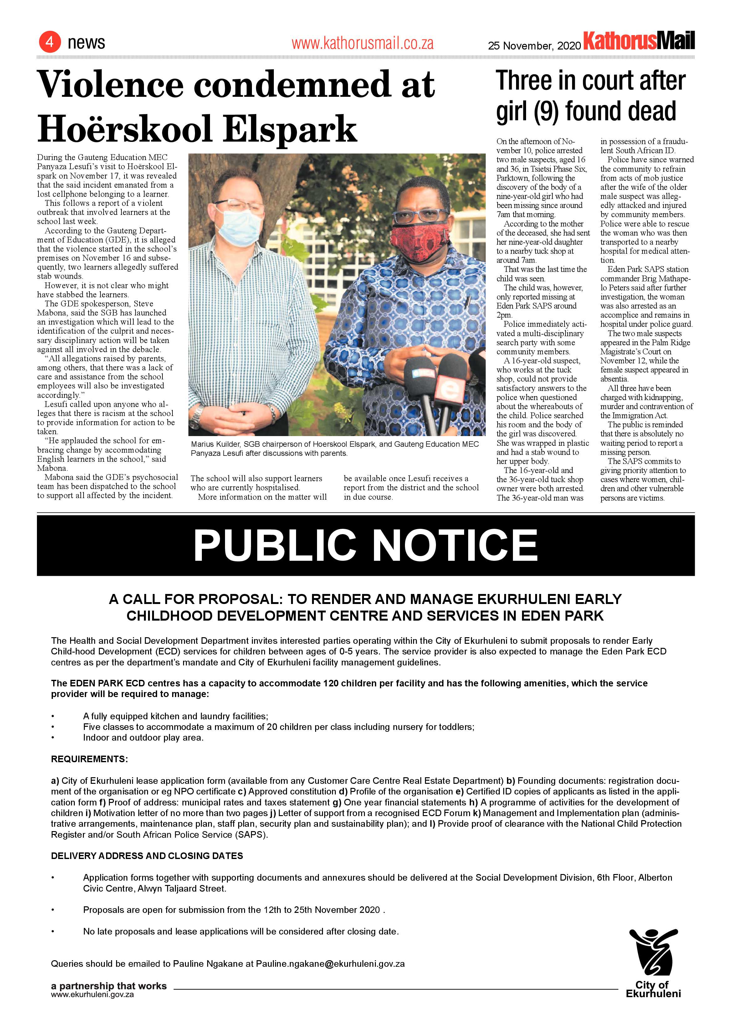 Kathorus Mail 25 November 2020 page 4