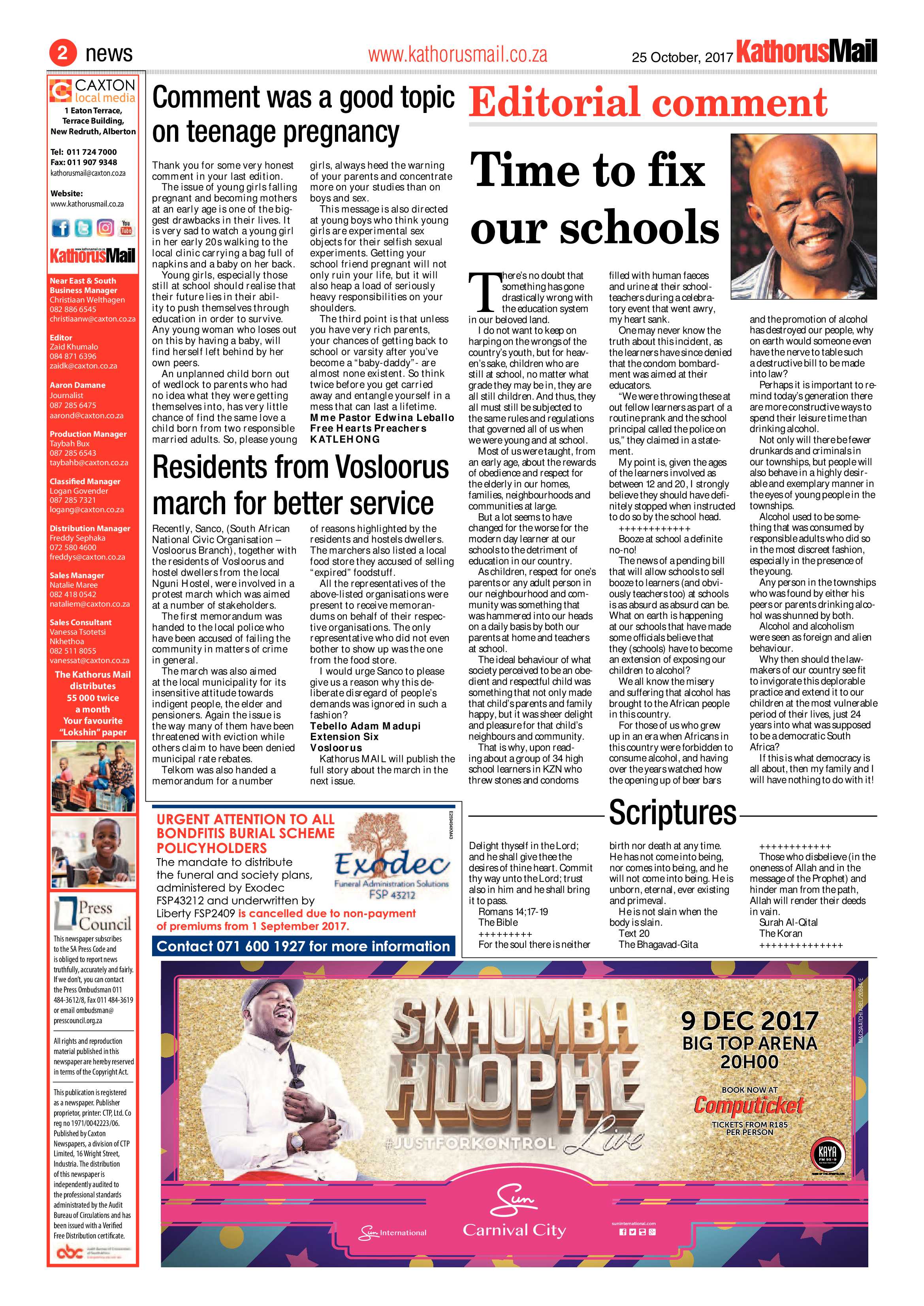 Kathorus Mail 25 October 2017 page 2