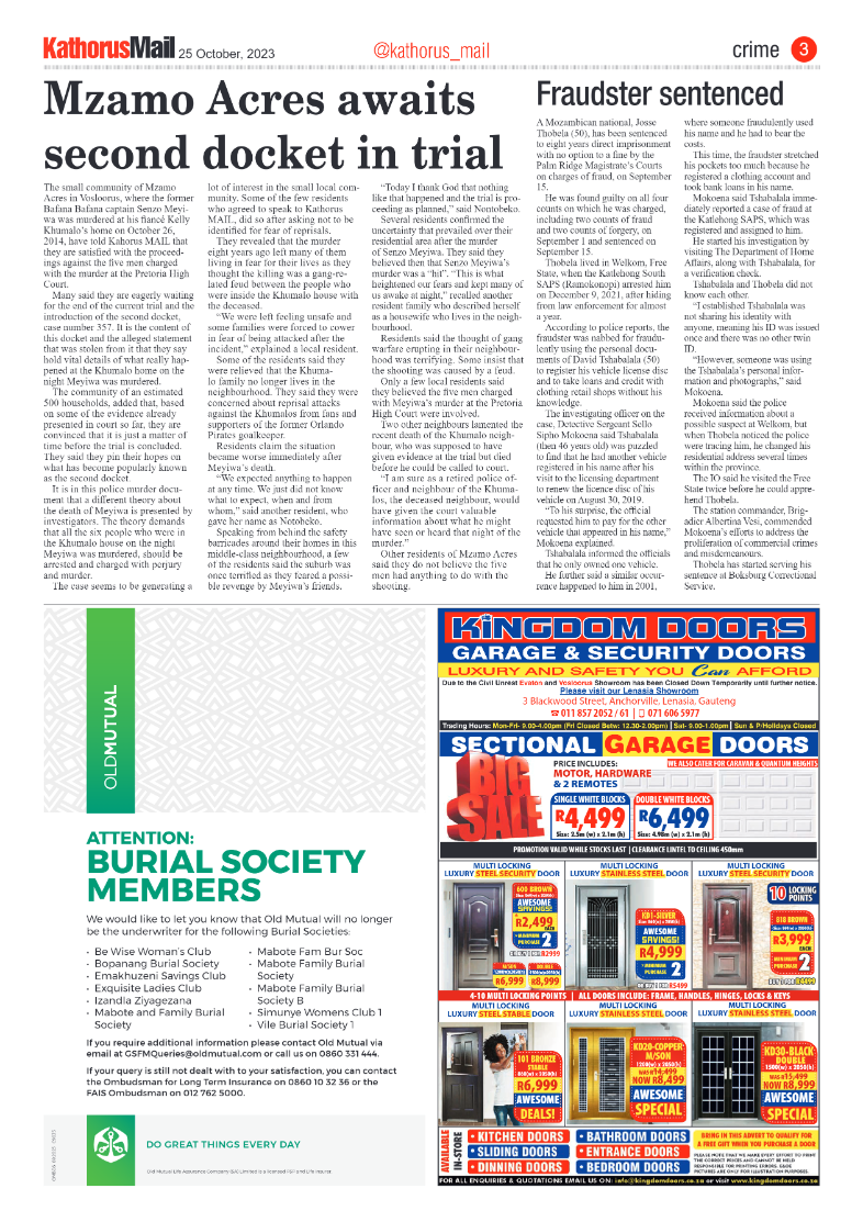 Kathorus Mail 25 October 2023 page 3