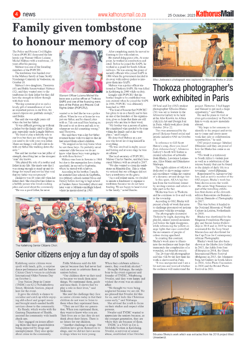 Kathorus Mail 25 October 2023 page 4
