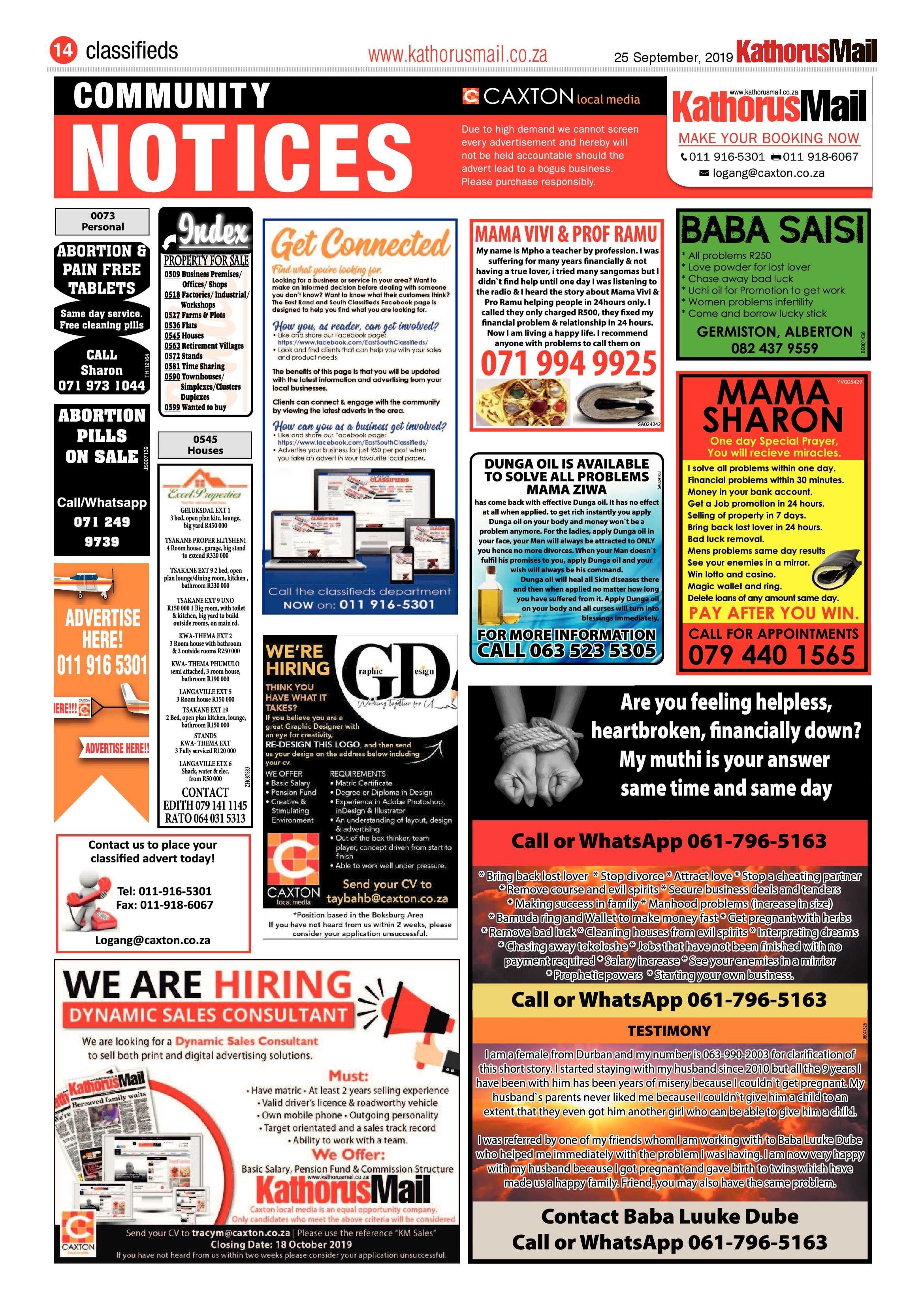 Kathorus Mail 25 September 2019 page 14