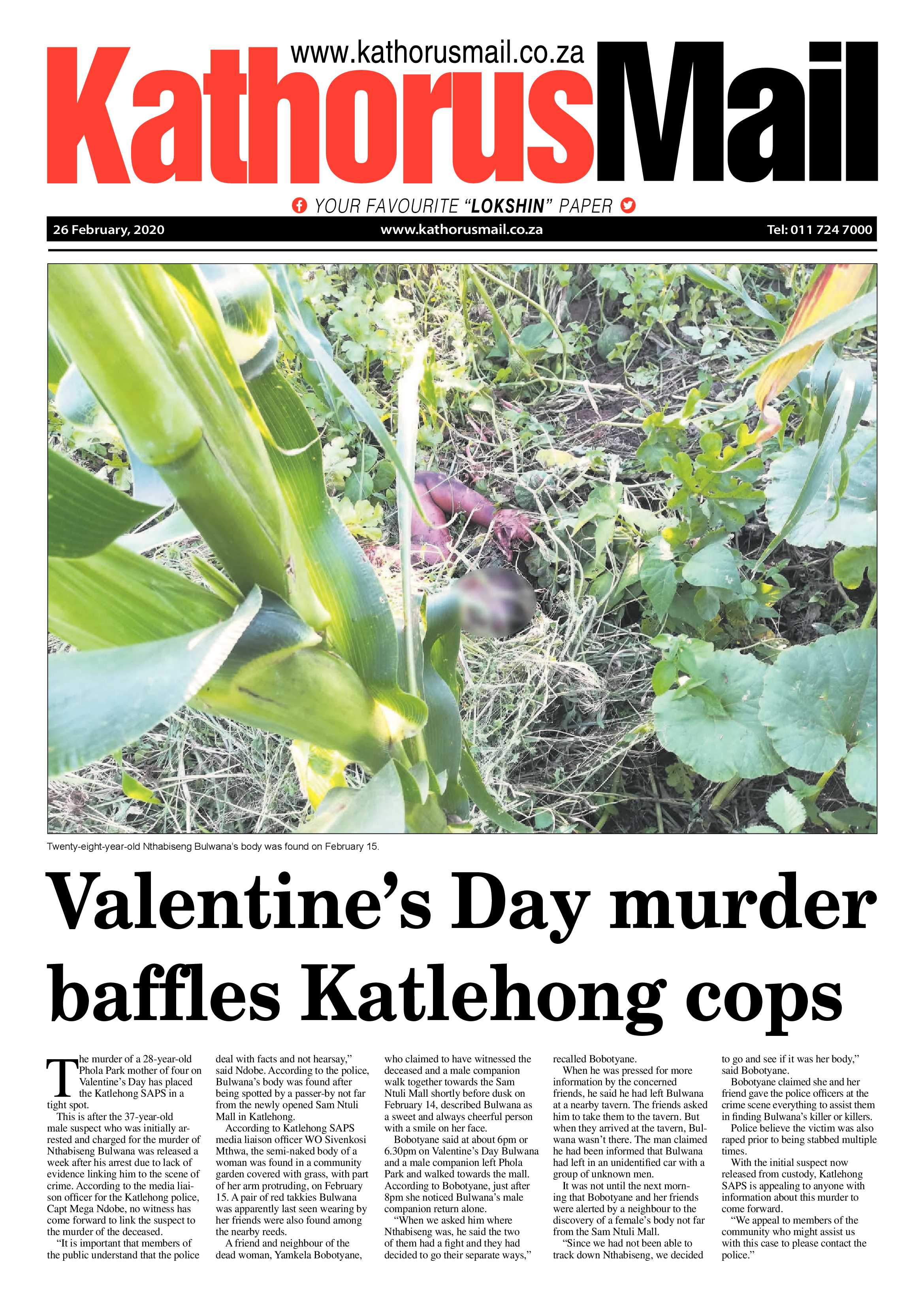 Kathorus Mail 26 February 2020 page 1