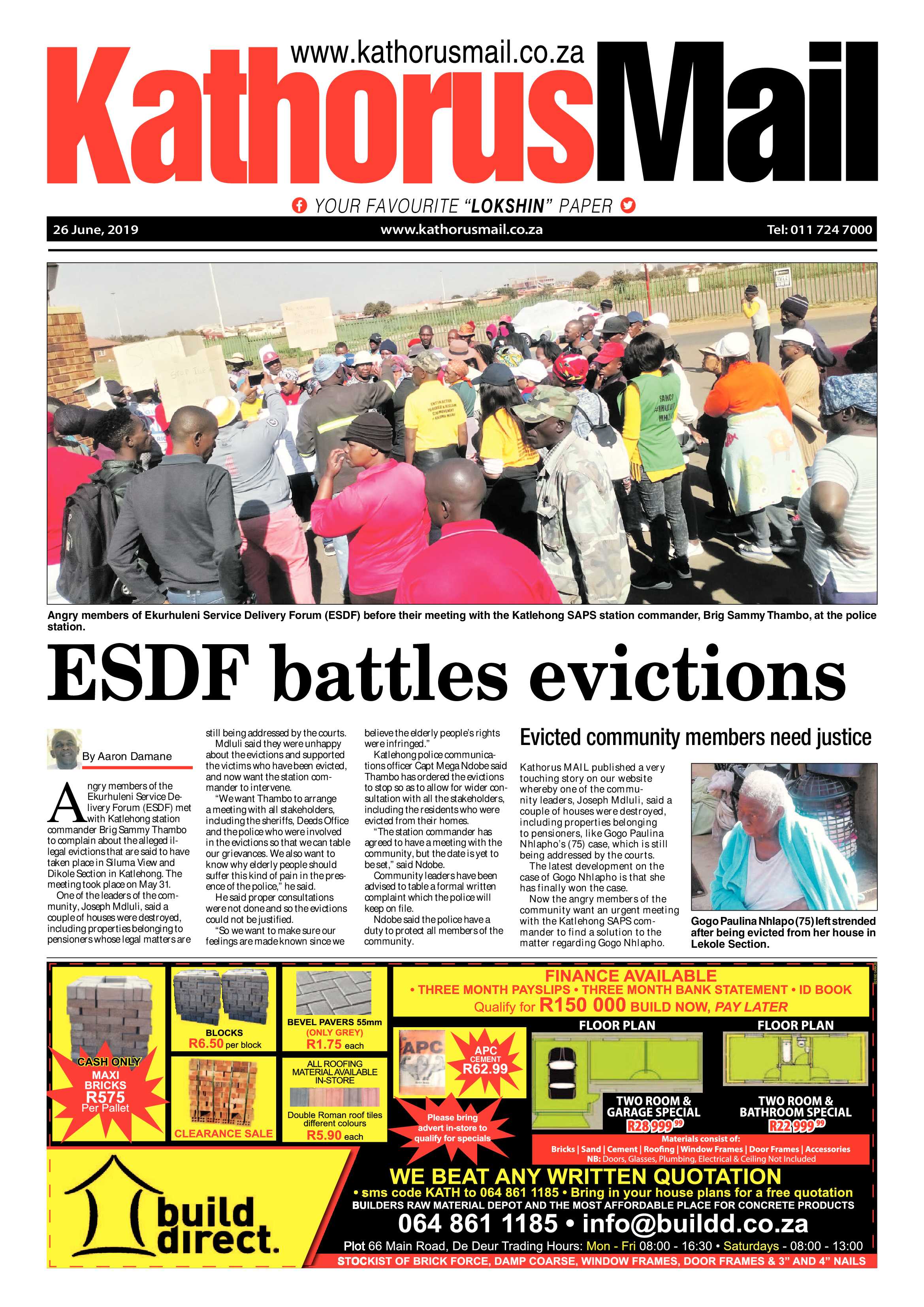 Kathorus Mail 26 June 2019 page 1