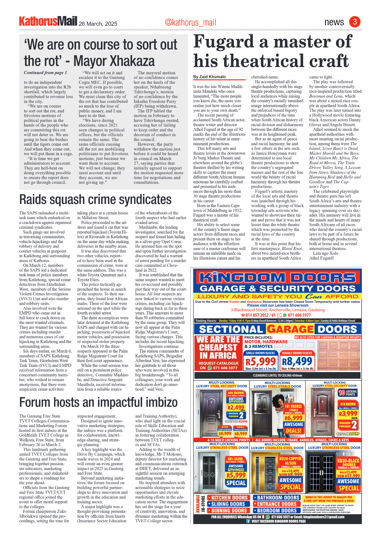 Kathorus Mail 26 March 2025 page 3