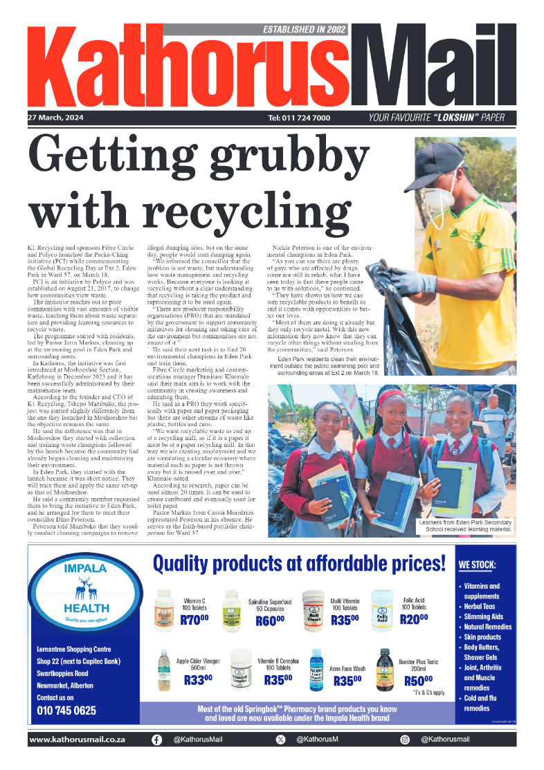Kathorus Mail 26 March 2024 page 1