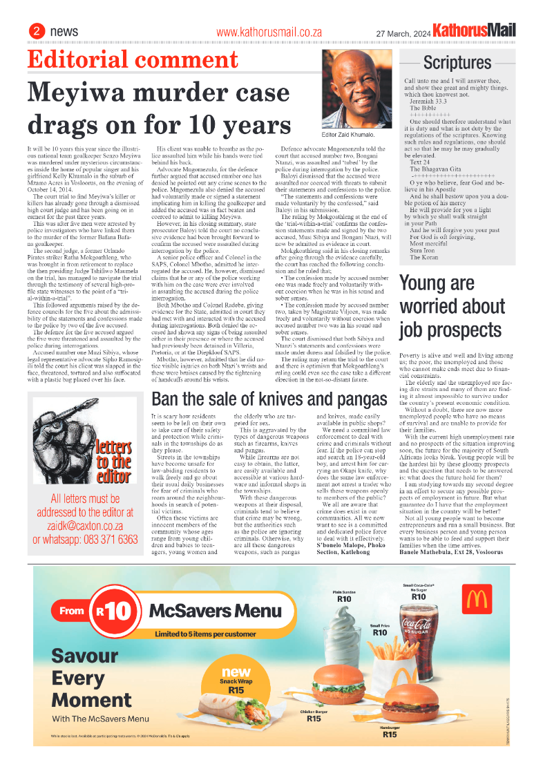 Kathorus Mail 26 March 2024 page 2