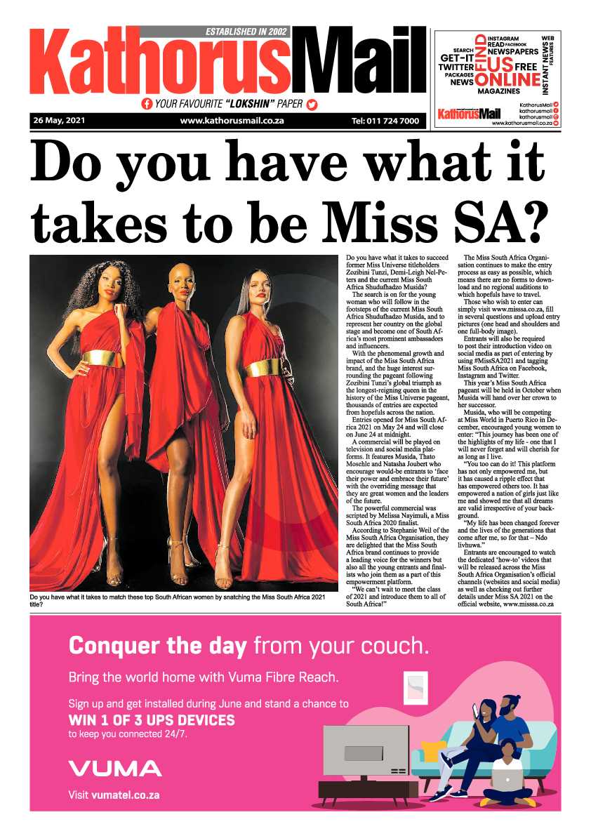 Kathorus Mail 26 May 2021 page 1