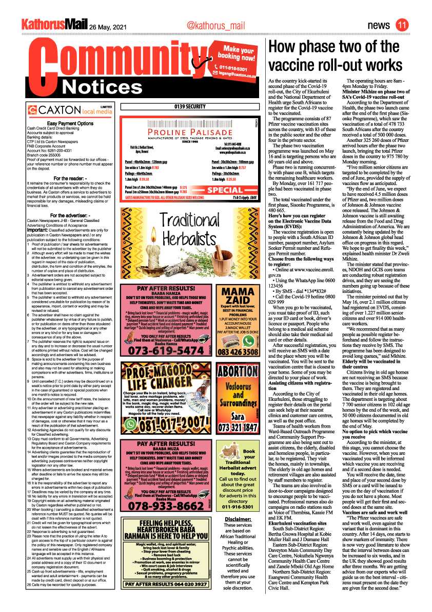 Kathorus Mail 26 May 2021 page 11