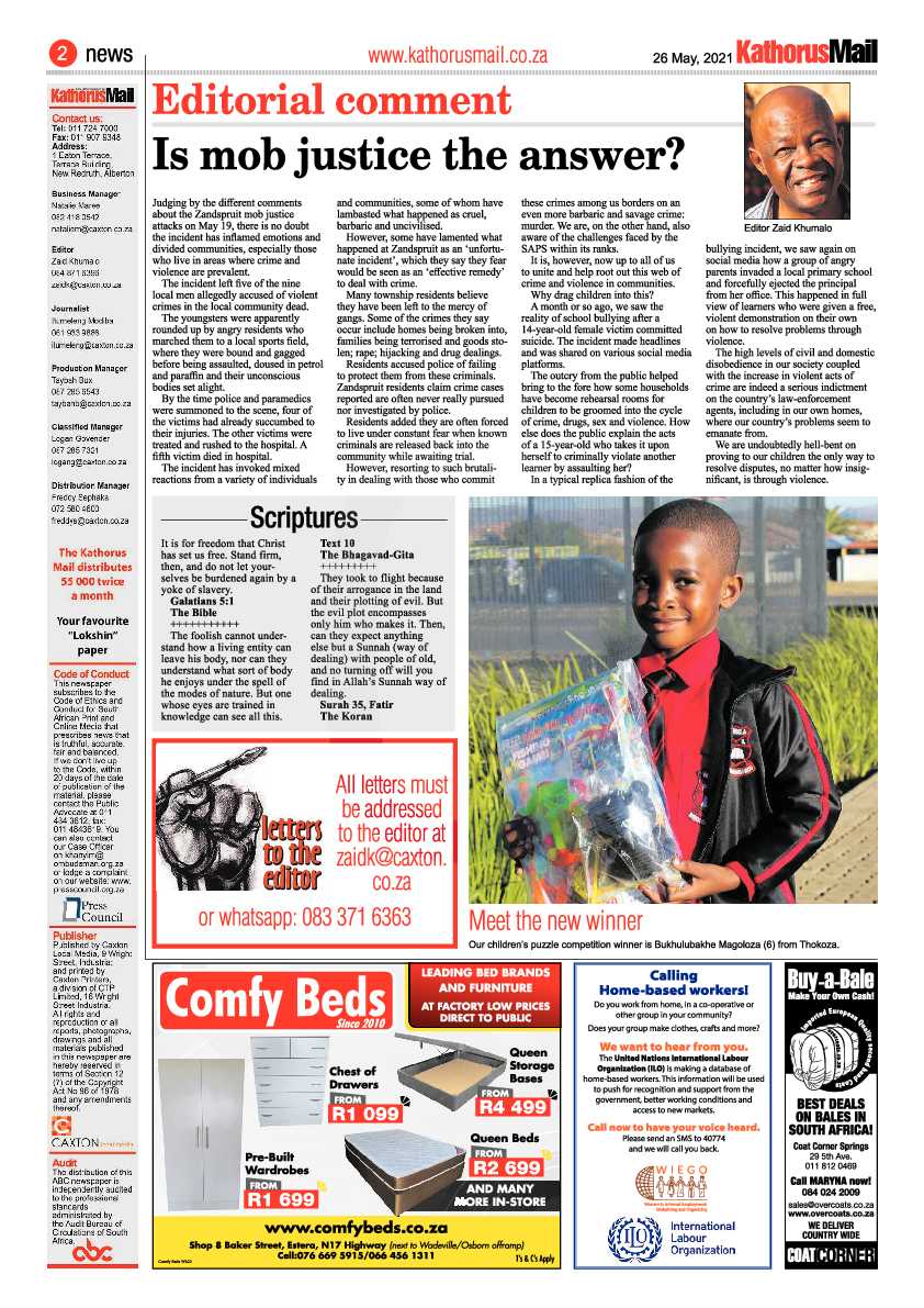 Kathorus Mail 26 May 2021 page 2