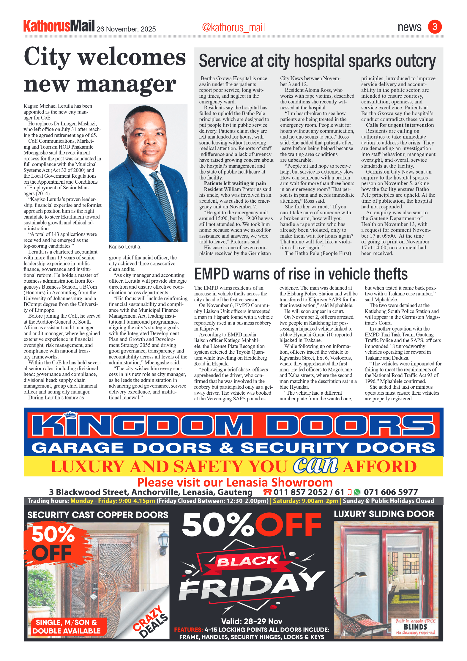 Kathorus Mail 26 November 2025 page 3