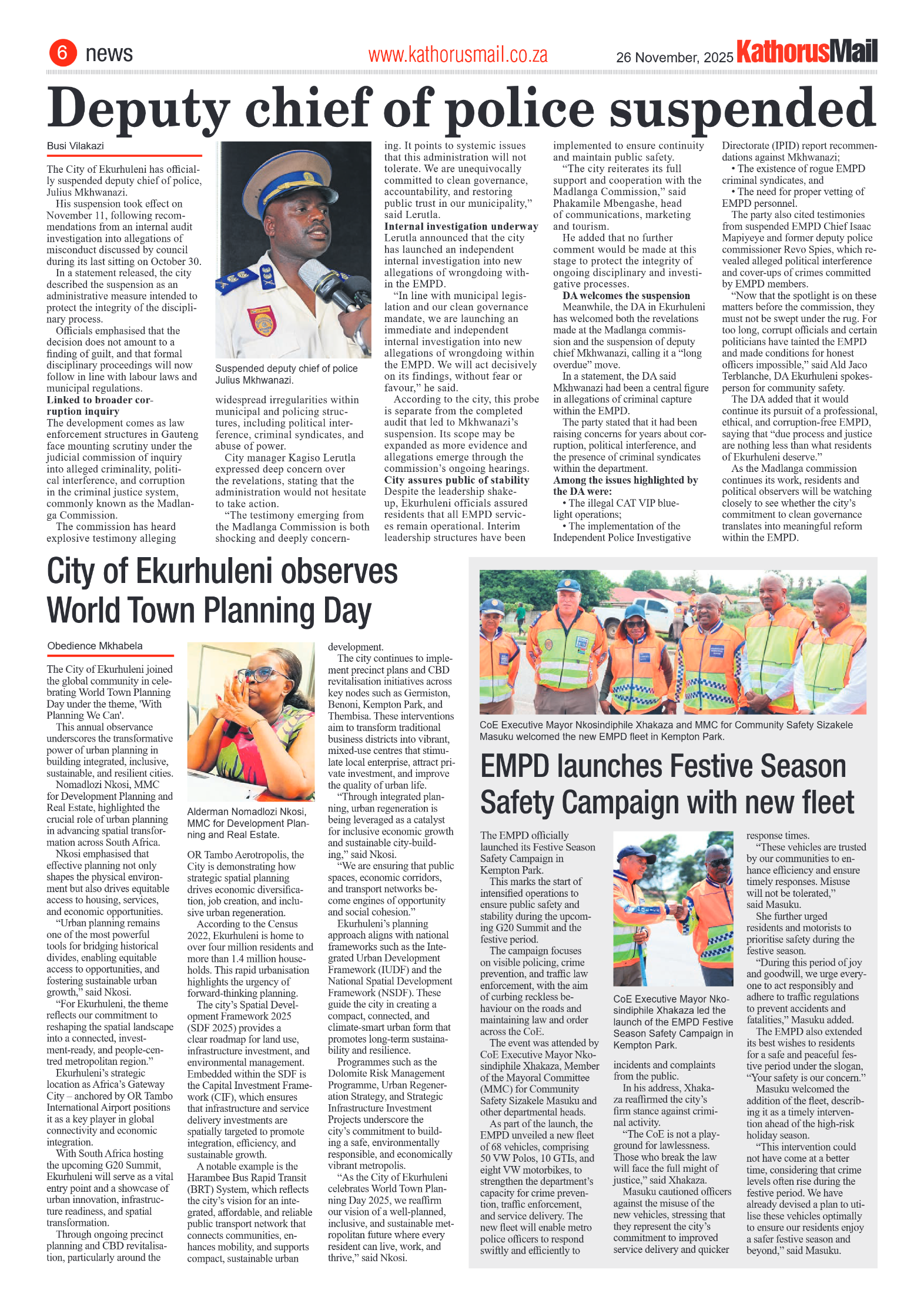 Kathorus Mail 26 November 2025 page 6