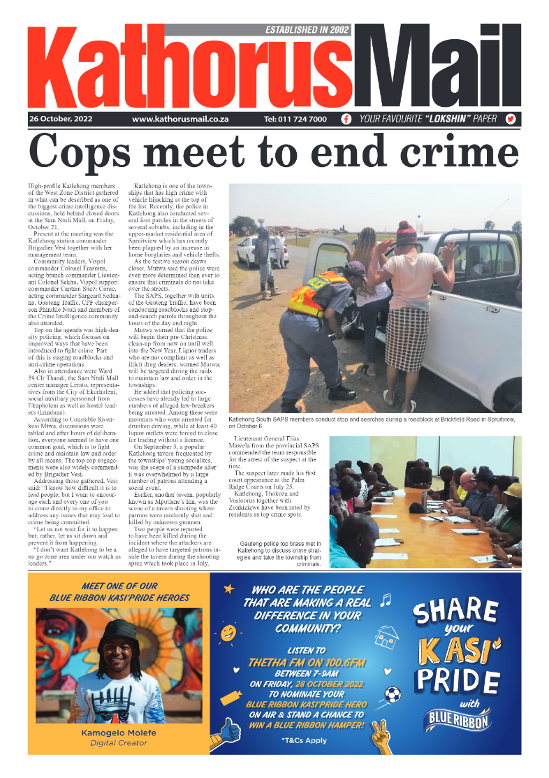 Kathorus Mail 26 Oct 2022 page 1