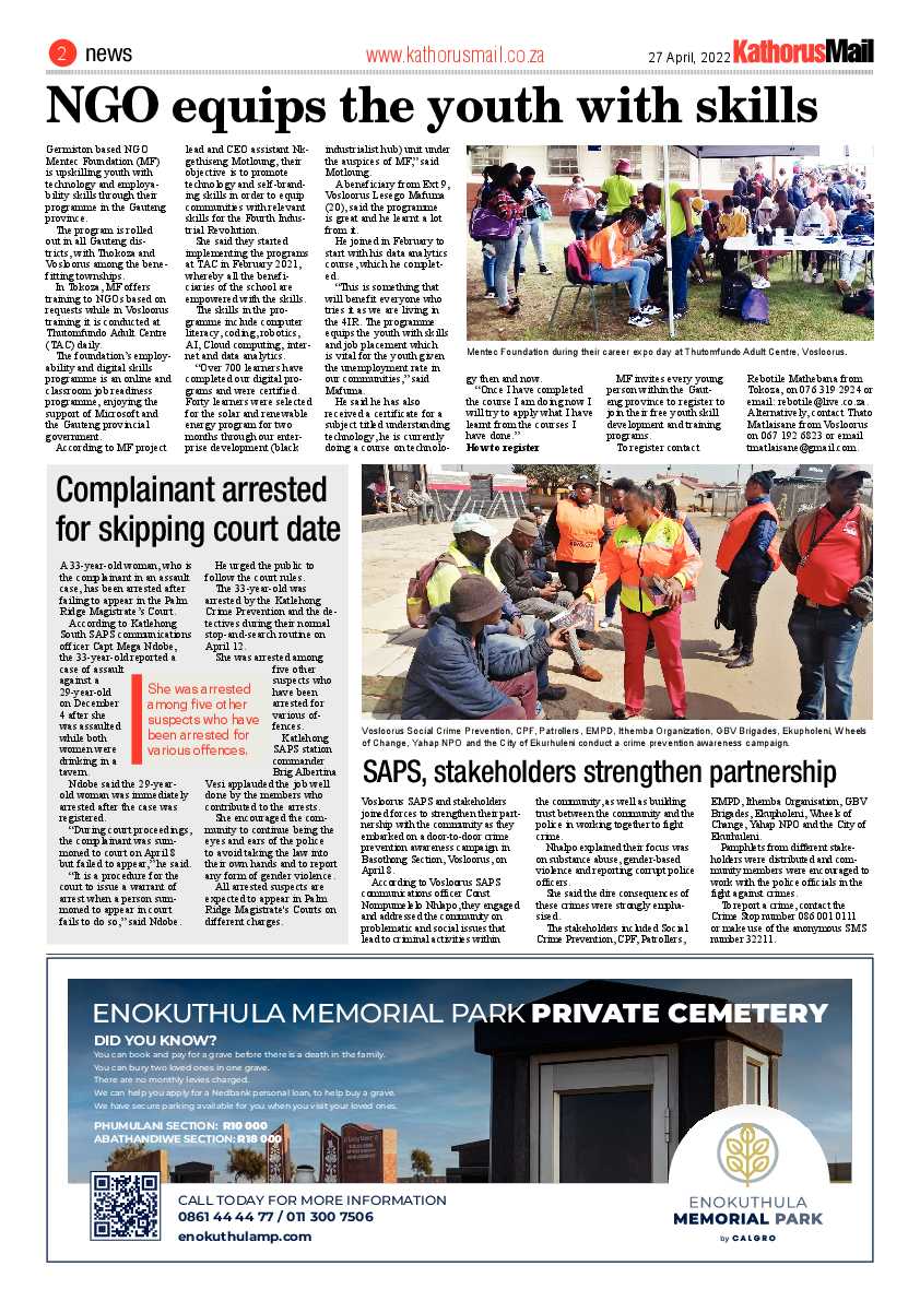 Kathorus Mail 27 April 2022 page 2