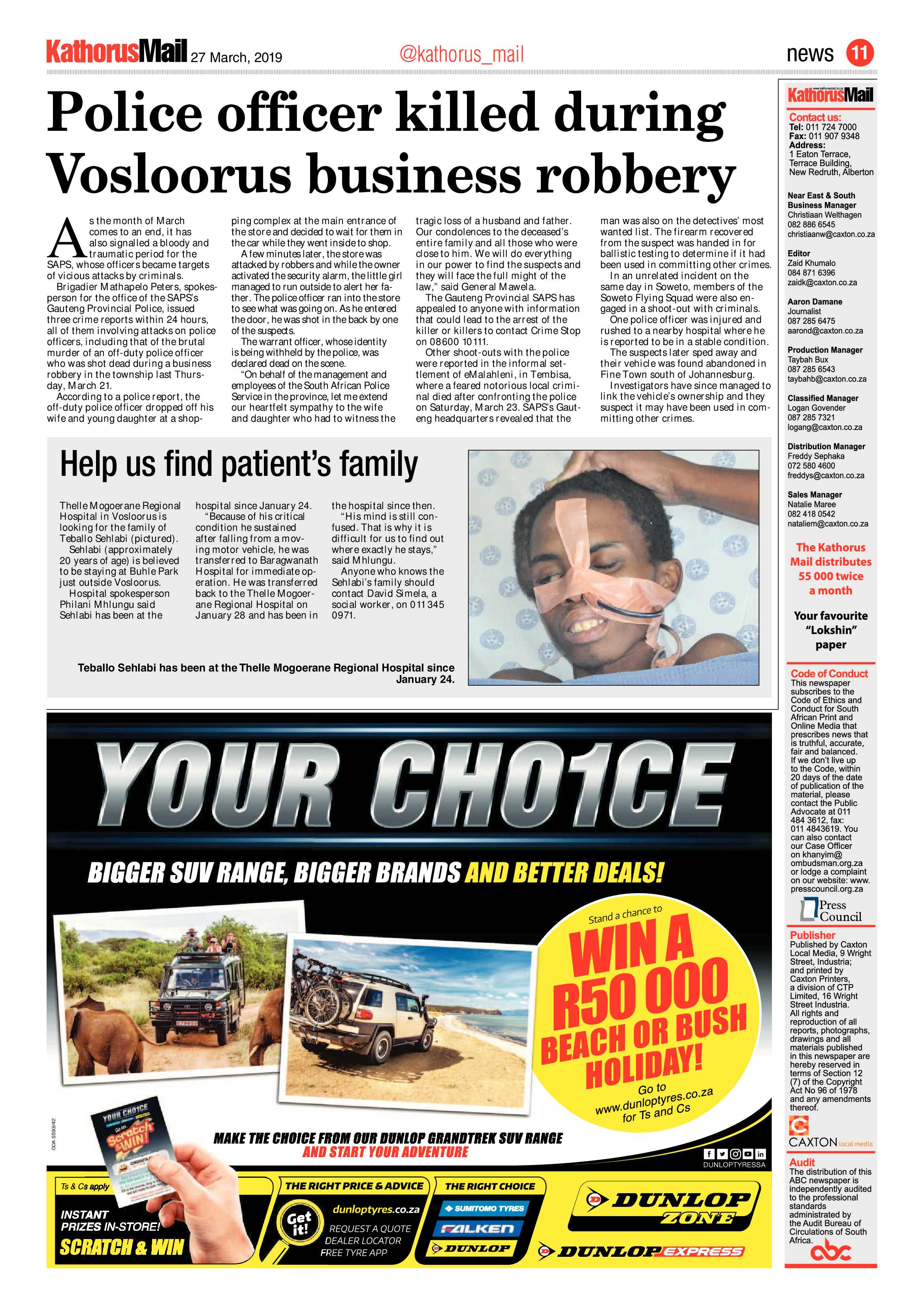 Kathorus Mail 27 March 2019 page 11