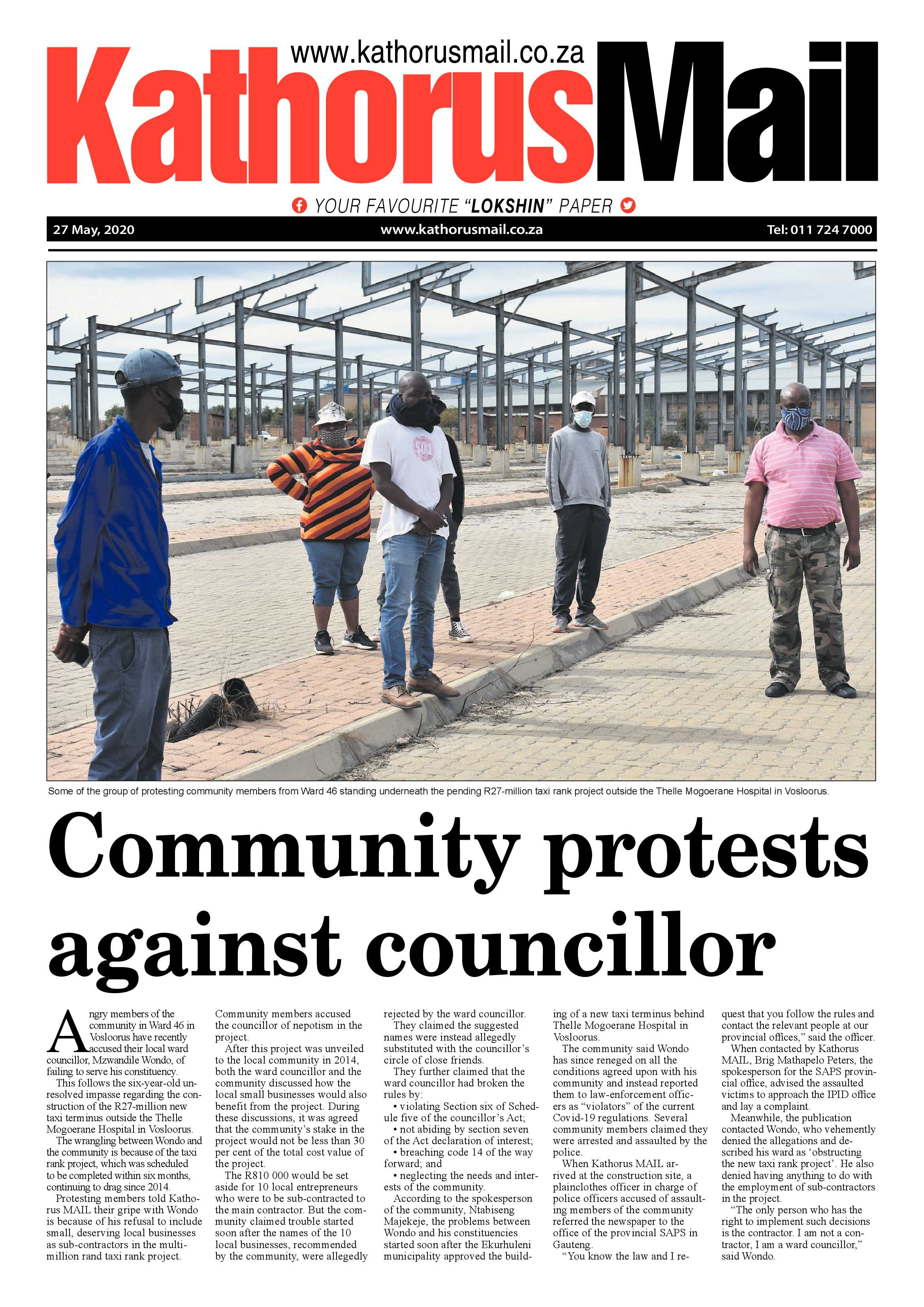 Kathorus Mail 27 May 2020 page 1