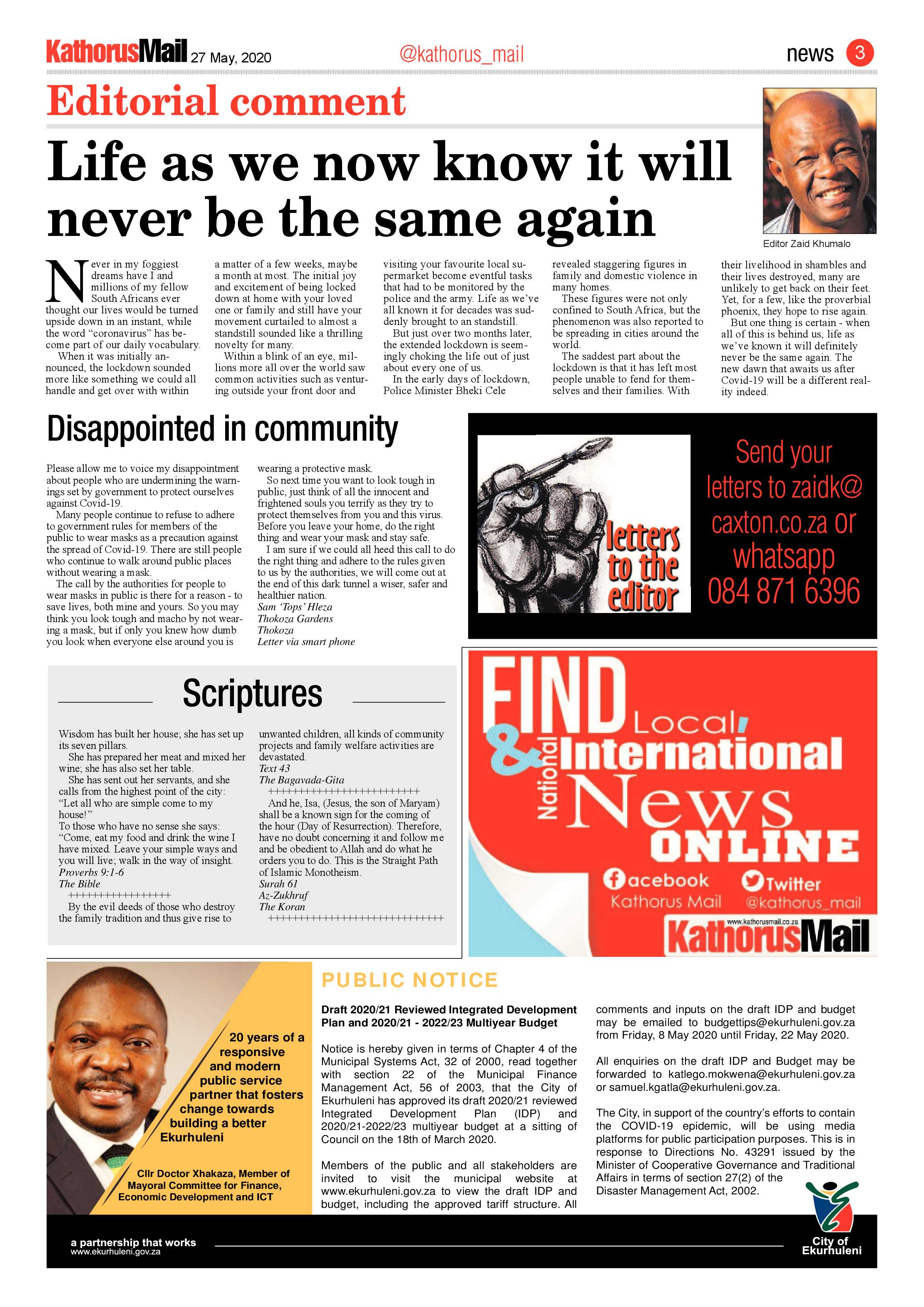 Kathorus Mail 27 May 2020 page 3