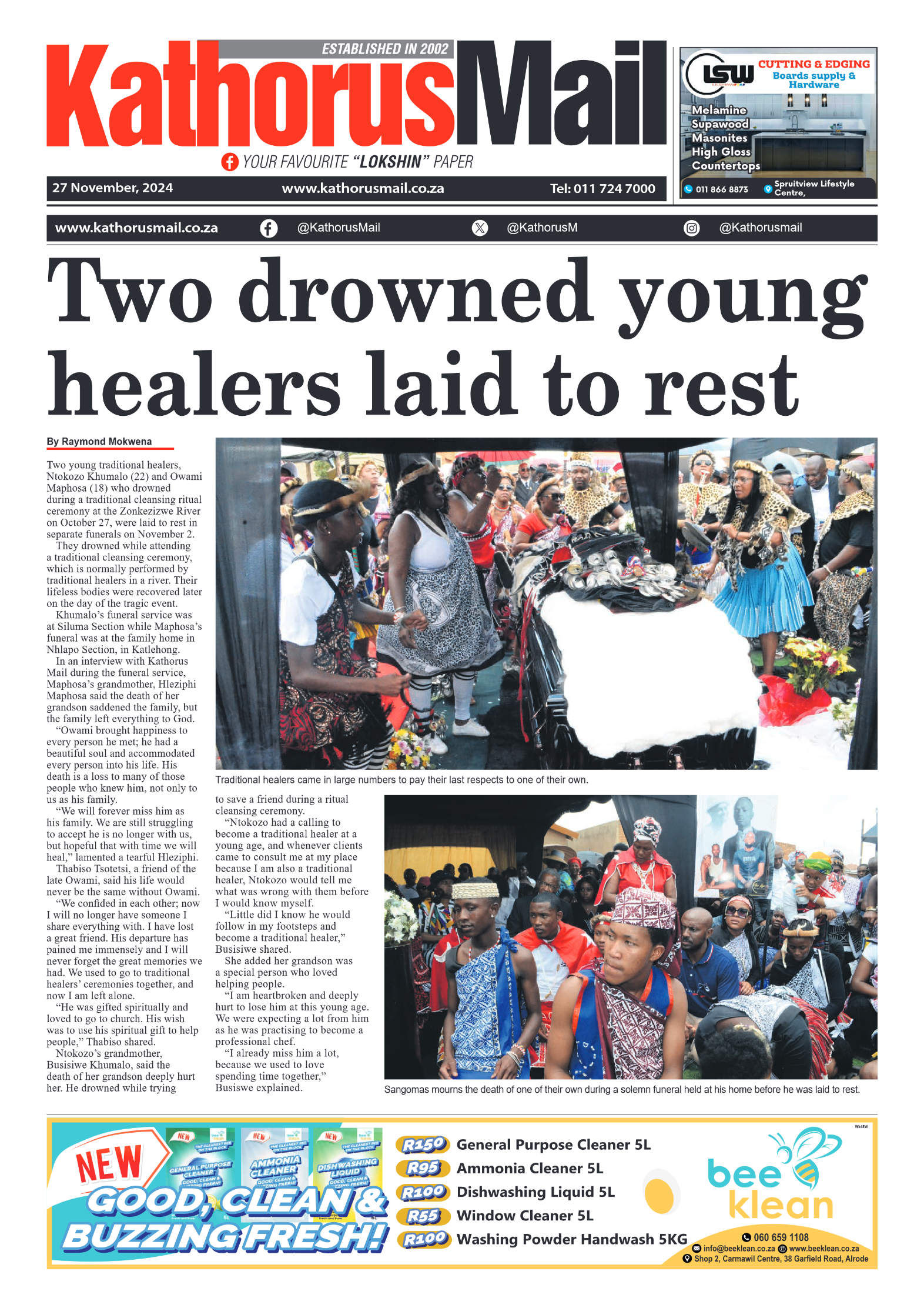 Kathorus Mail 27 Novemberr 2024 page 1