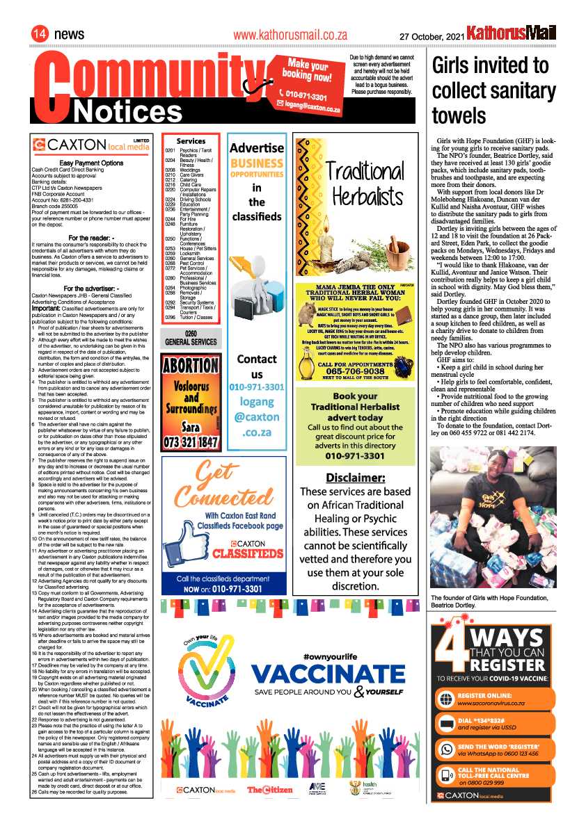 Kathorus Mail 27 October 2021 page 14